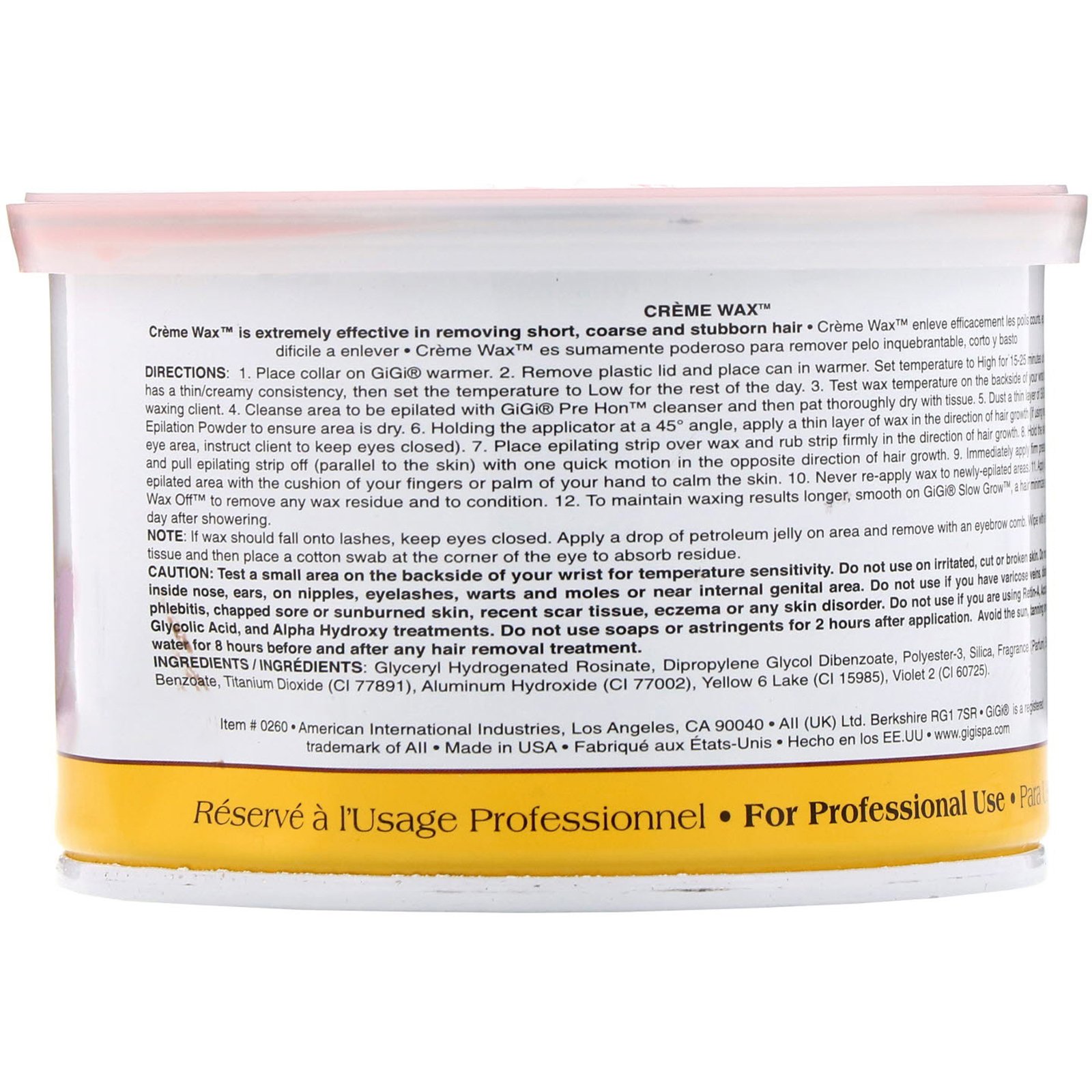 Gigi Spa, Cera Cremosa, 14 oz (396 g) - Imagem 2