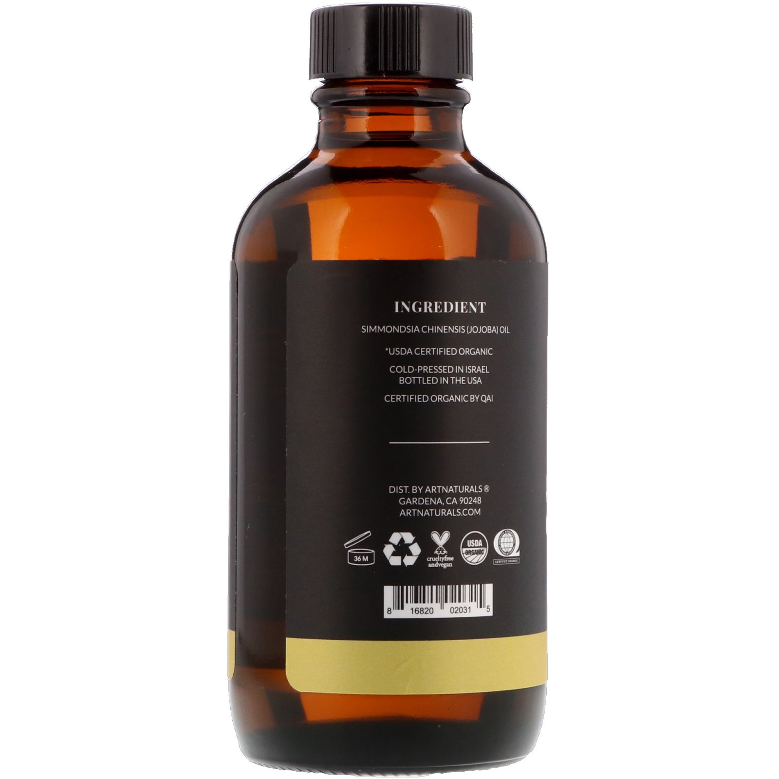 Artnaturals, Óleo de Base, Jojoba, 118 ml - Imagem 2