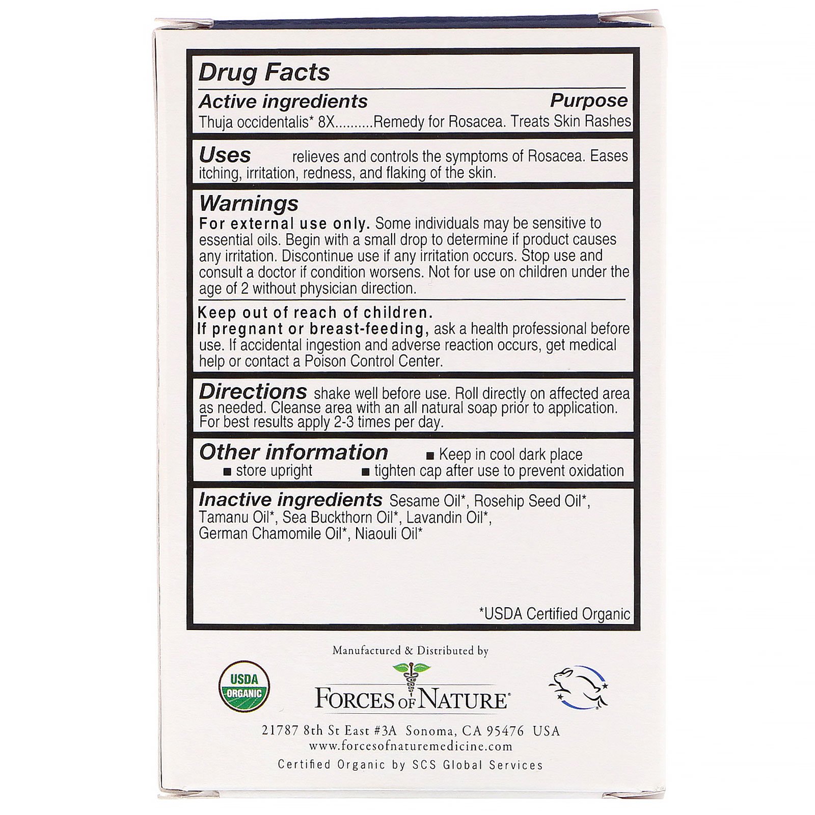 Forces of Nature, Roll-on para Controle de Rosácea, 4 ml (0,14 oz) - Imagem 2