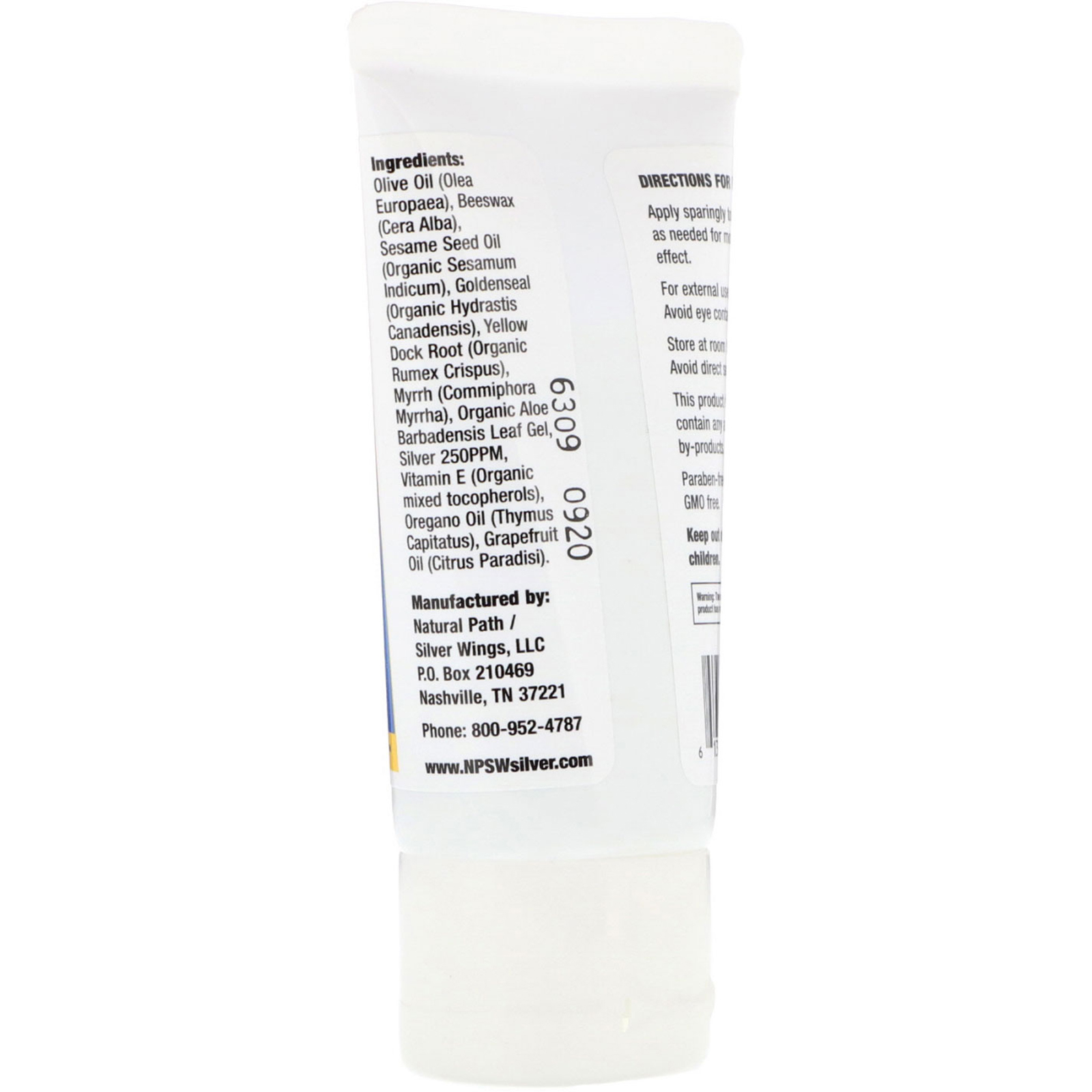 Natural Path Silver Wings, Silver, Pomada de Ervas, 250 PPM, 1.5 oz - Imagem 2