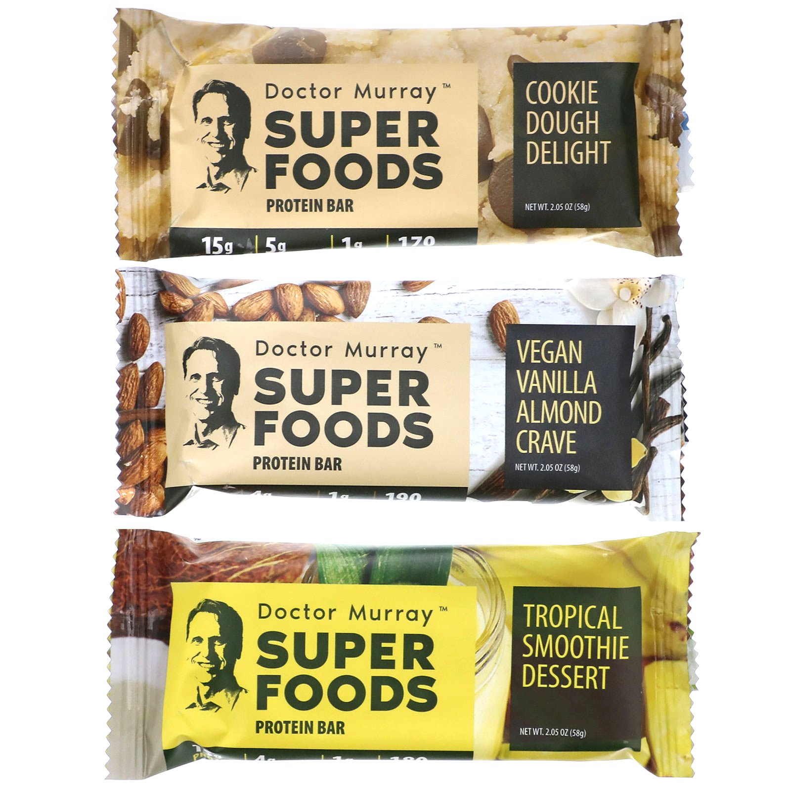 Dr. Murray's, Superfoods Protein Bars, Ultimate Protein Combo Pack, 12 Bars, 2.05 oz (58 g) Each - Imagem 6