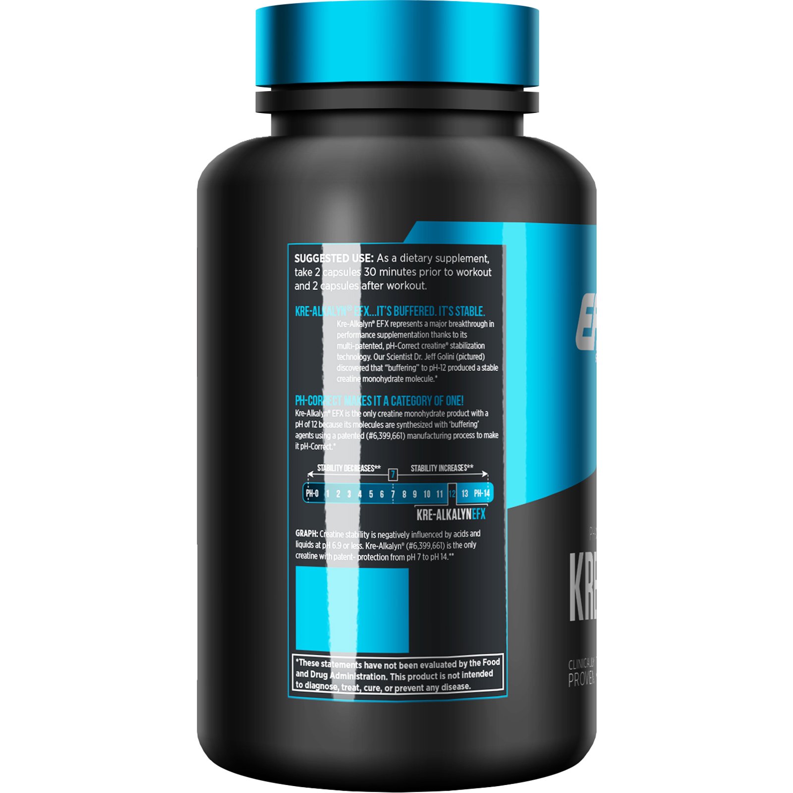 EFX Sports, Kre-Alkalyn EFX, 120 Cápsulas - Imagem 2