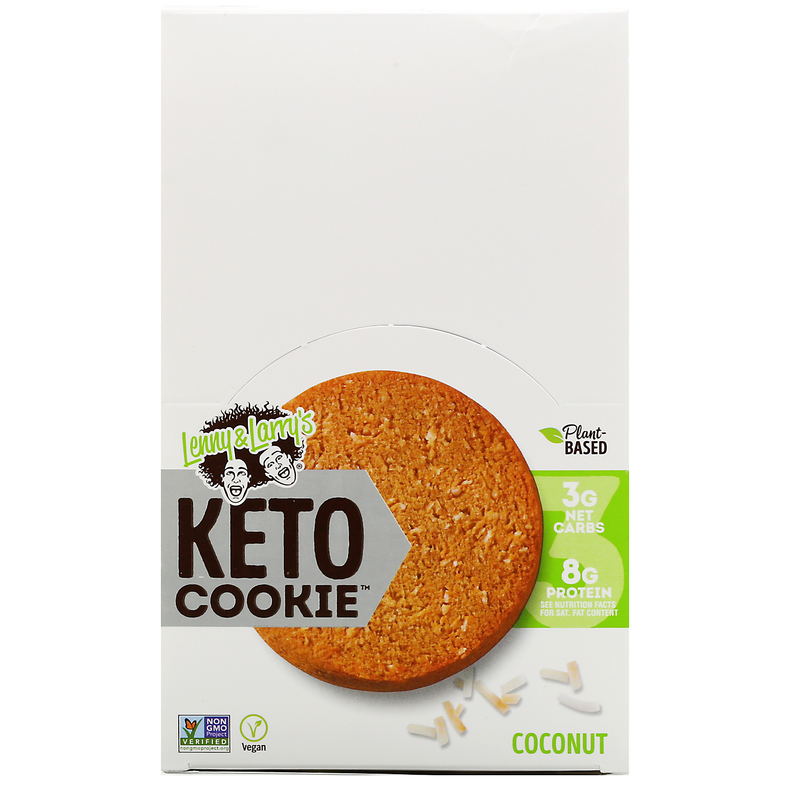 Lenny & Larry's, KETO COOKIE, Coconut, 12 Cookies, 1.6 oz (45 g) Each - Imagem 2