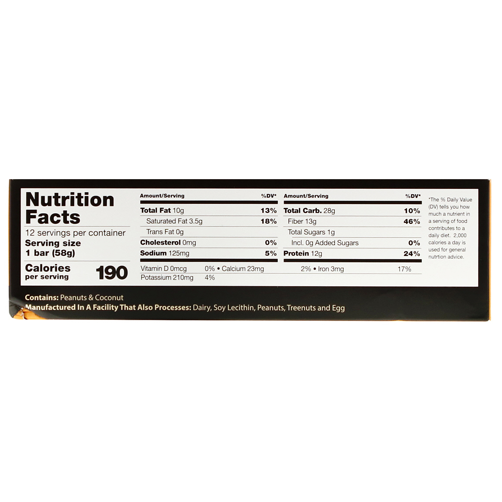 Dr. Murray's, Superfoods Protein Bars, Vegan Peanut Butter Brownie , 12 Bars, 2.05 oz (58 g) Each - Imagem 3