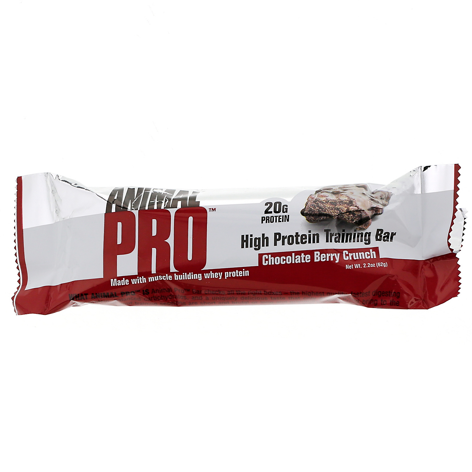 Universal Nutrition, Animal Pro, High Protein Training Bar, Chocolate Berry Crunch, 12 Bars, 2.2 oz (62 g) - Imagem 4