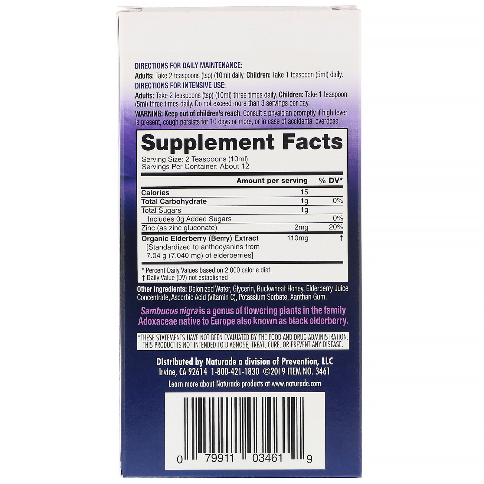 Naturade, Xarope de Extrato de Sabugueiro Padronizado com Vitamina C e Zinco, 4,2 fl oz (125 ml) - Imagem 2