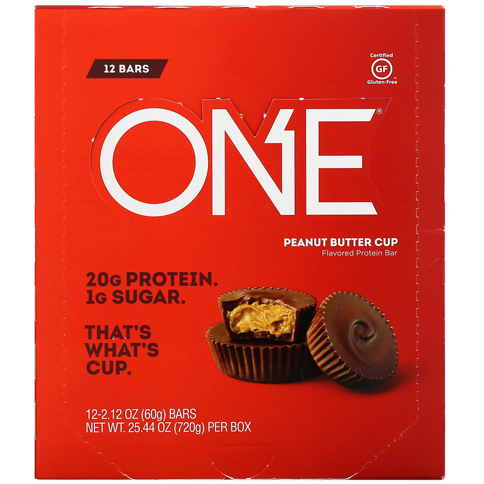 One Brands, ONE Bar, Peanut Butter Cup, 12 Bars, 2.12 oz (60 g) Each - Imagem 2
