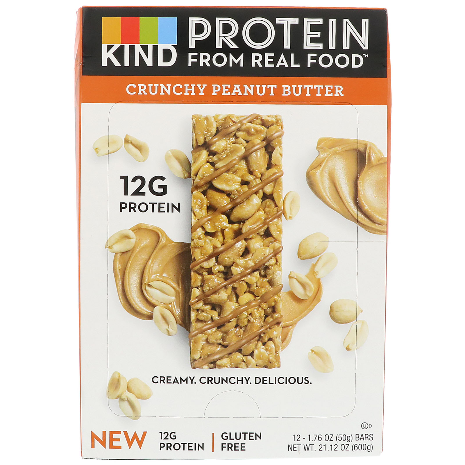 KIND Bars, Barrinhas Proteicas, Manteiga de Amendoim Crocante, 12 Barrinhas, 1,76 oz (50 g) Cada - Imagem 2