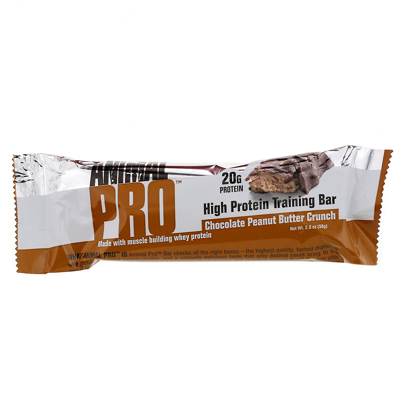 Universal Nutrition, Animal Pro, High Protein Training Bar, Chocolate Peanut Butter Crunch, 12 Bars, 2.0 oz (56 g) - Imagem 4
