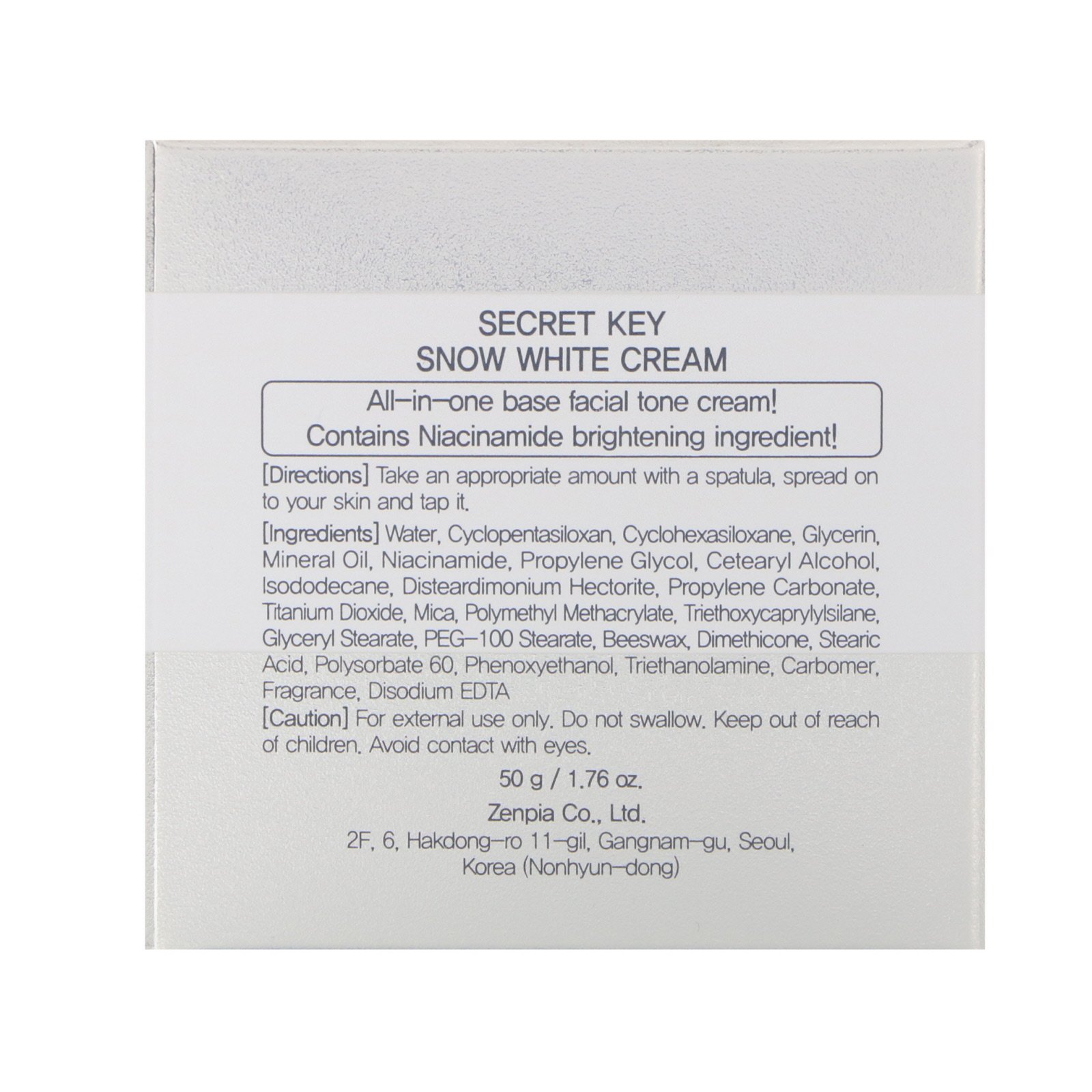 Secret Key, Snow White Cream, Whitening Cream, 50 g - Imagem 3