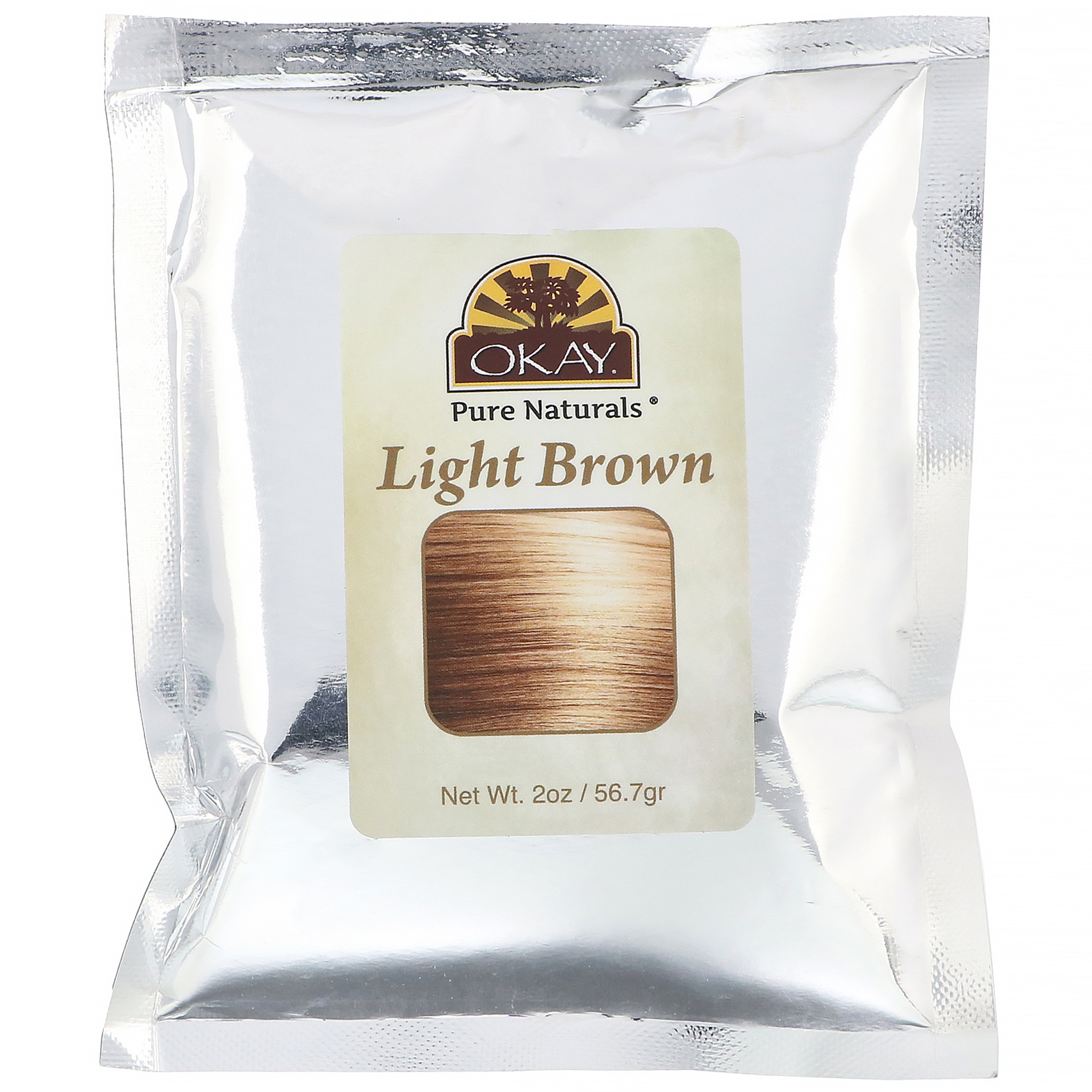 Okay Pure Naturals, Tintura Natural Vegetal para Cabelo com Henna, Marrom Claro, 56,7 g (2 oz) - Imagem 3