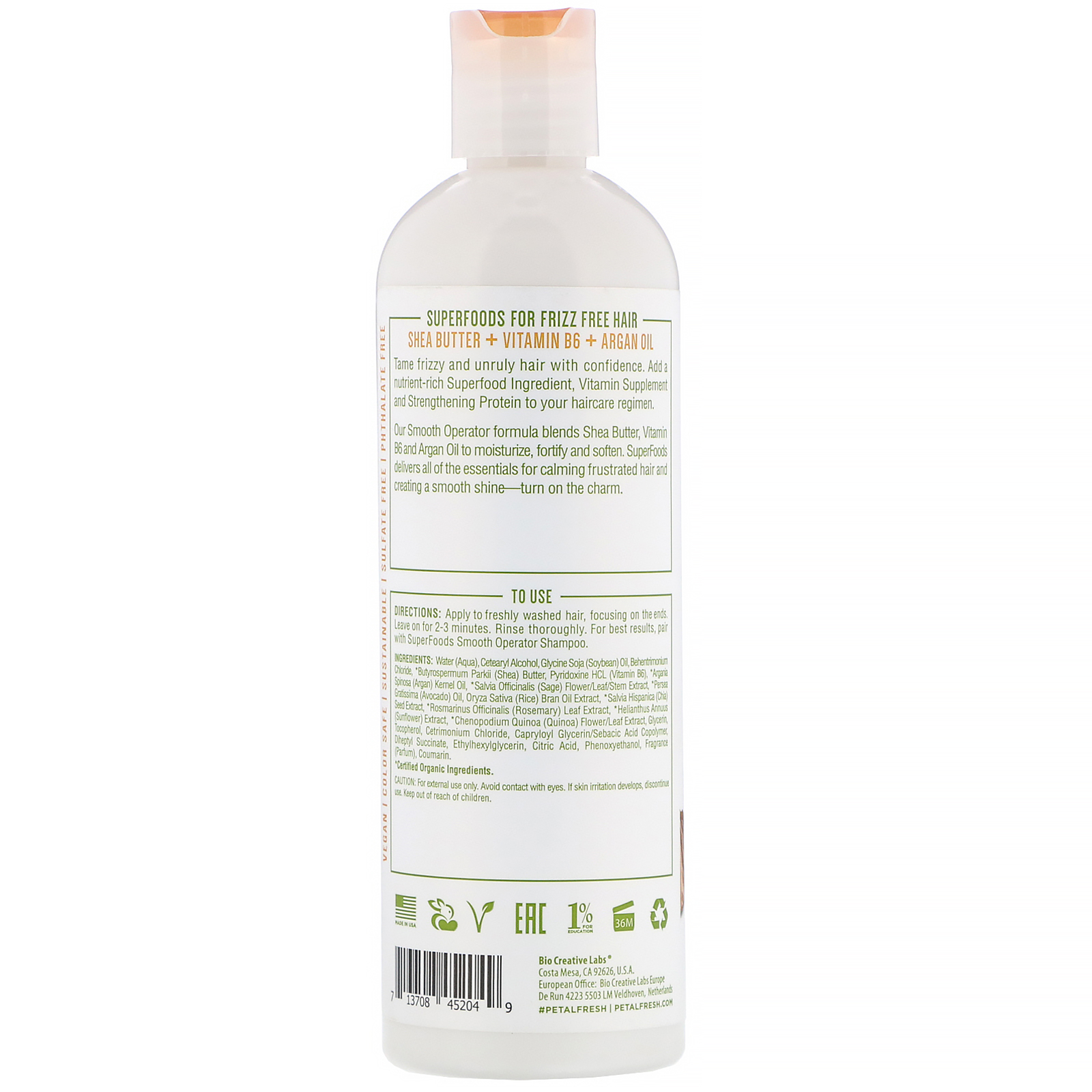Petal Fresh, Pure, SuperFoods, Smooth Operator Conditioner, Shea Butter, Vitamin B6 & Argan Oil, 12 fl oz (355 ml) - Imagem 2