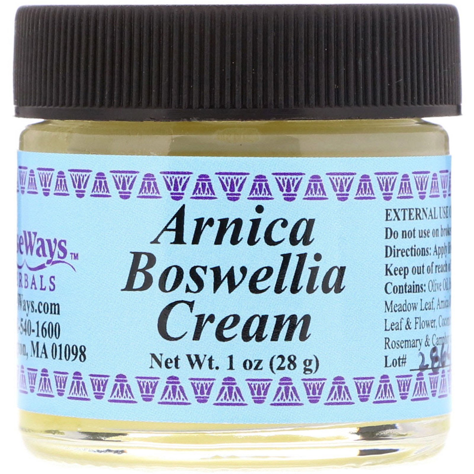 WiseWays Herbals, Creme de Arnica e Boswellia, 1 oz (28 g)