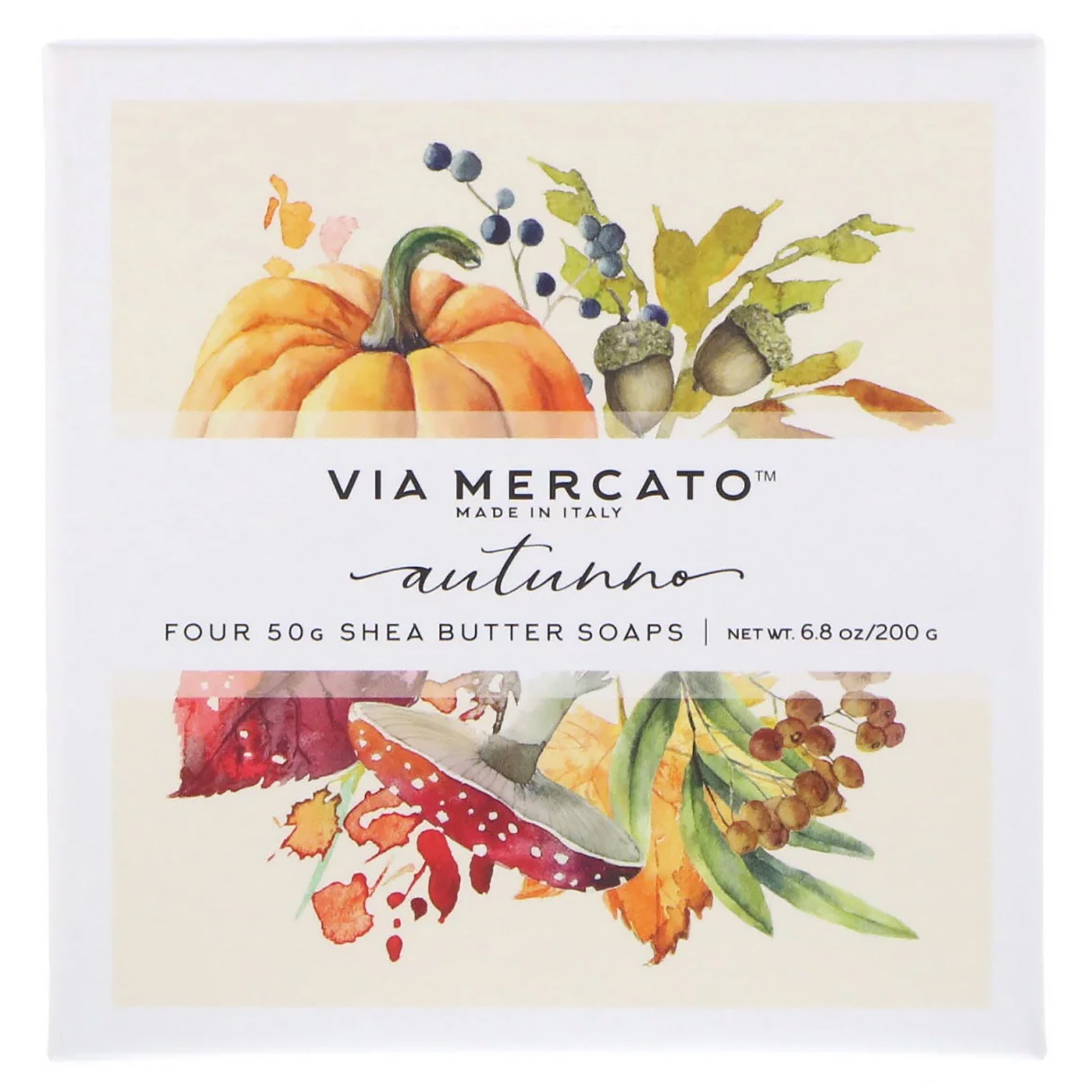 European Soaps, Via Mercato, Autumno, Kit de Sabonetes de Manteiga de Karité, 4 Sabonetes, 50 g Cada - Imagem 4