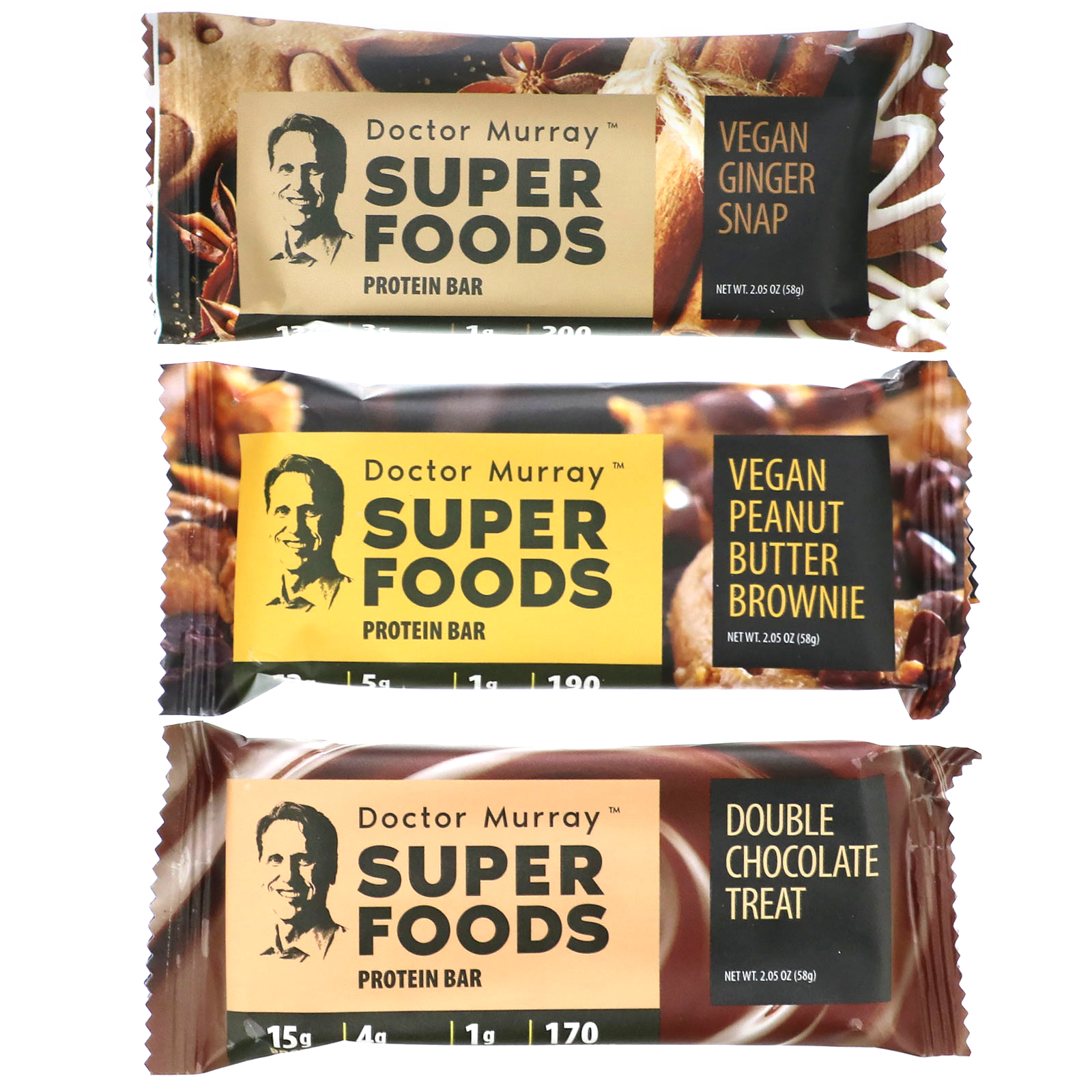 Dr. Murray's, Superfoods Protein Bars, Ultimate Protein Combo Pack, 12 Bars, 2.05 oz (58 g) Each - Imagem 7