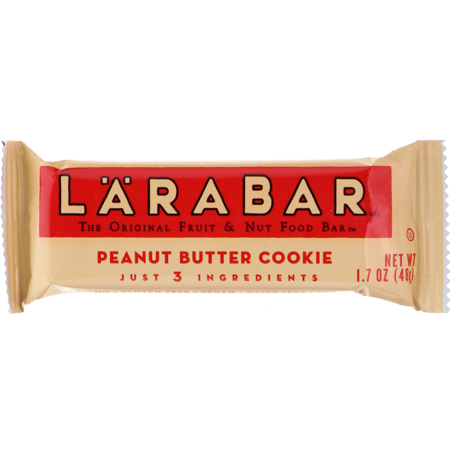Larabar, The Original Fruit & Nut Food Bar, Peanut Butter Cookie, 16 Bars, 1.7 oz (48 g) Each - Imagem 4