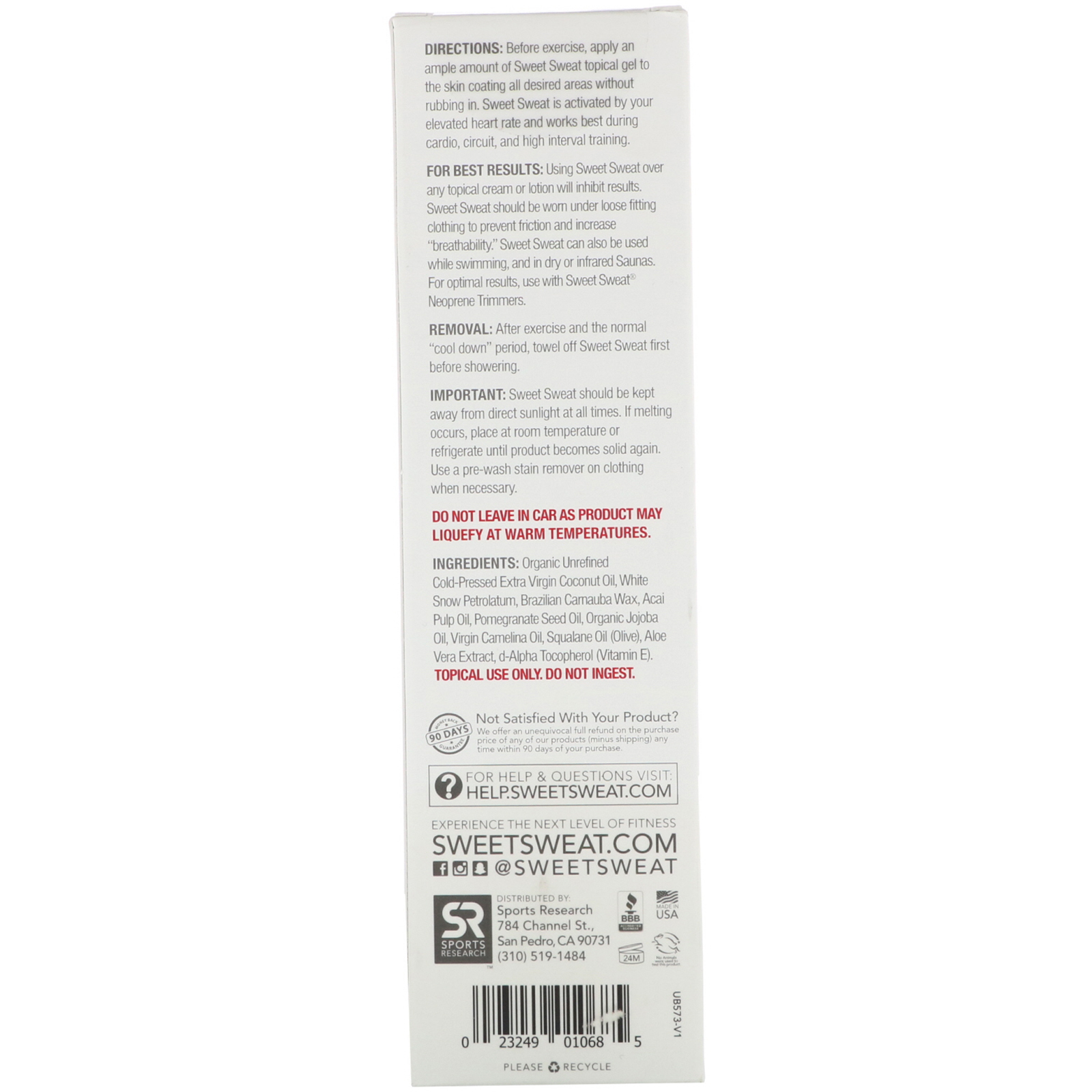 Sports Research, Sweet Sweat Potencializador de Treino, Coco, 182g (6,4 oz) - Imagem 2