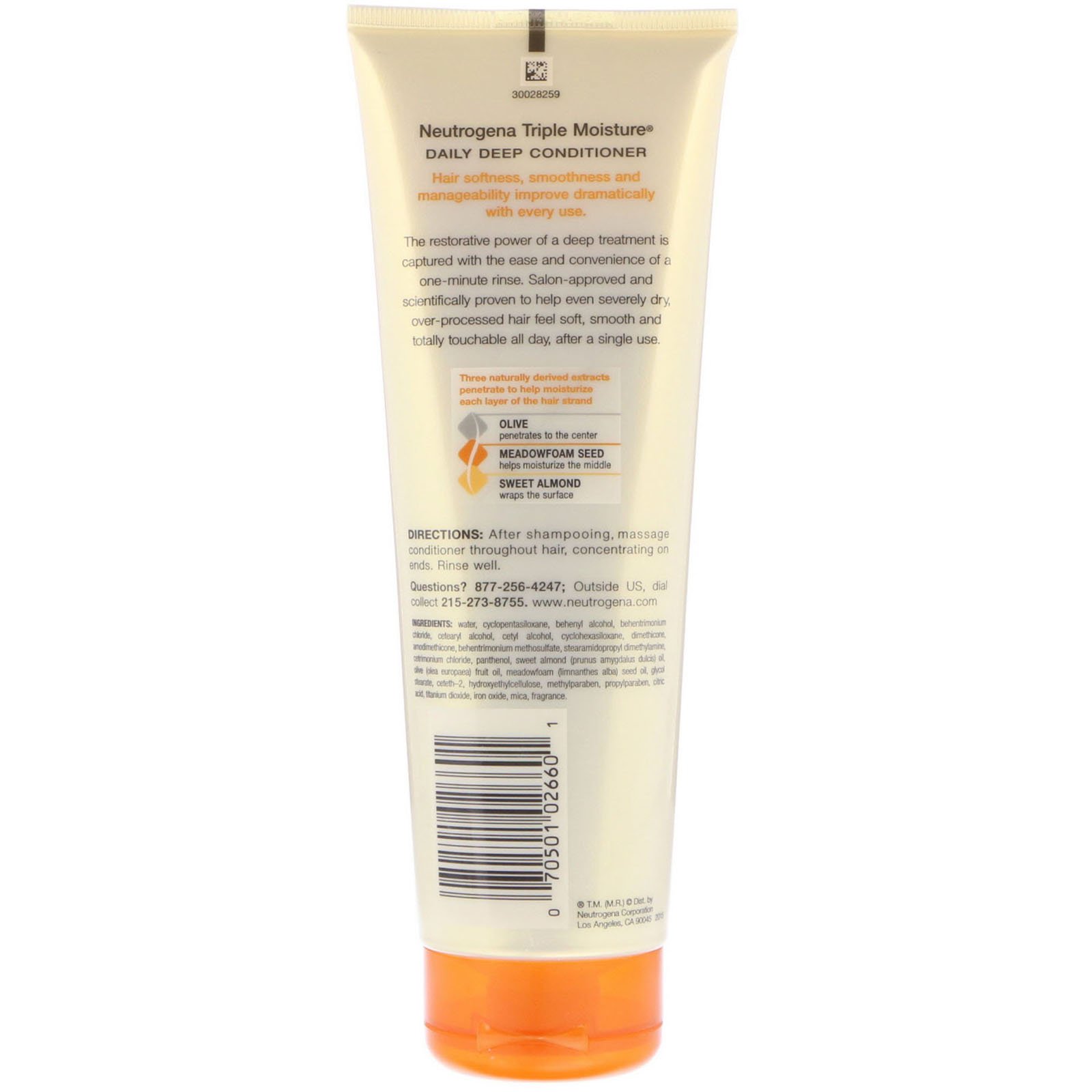 Neutrogena, Hidratação Tripla, Condicionador Profundo Diário, 250 ml (8,5 fl oz) - Imagem 2