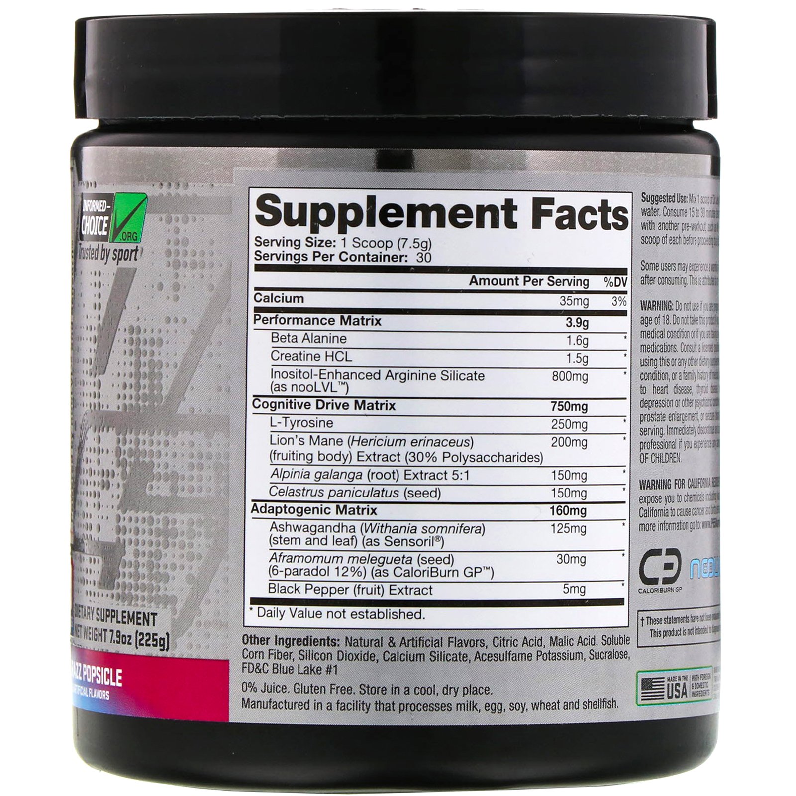 ProSupps, Dr Jekyll, Pré-treino Sem Estimulantes, Picolé Azul Provocante, 7,9 oz (225 g) - Imagem 2