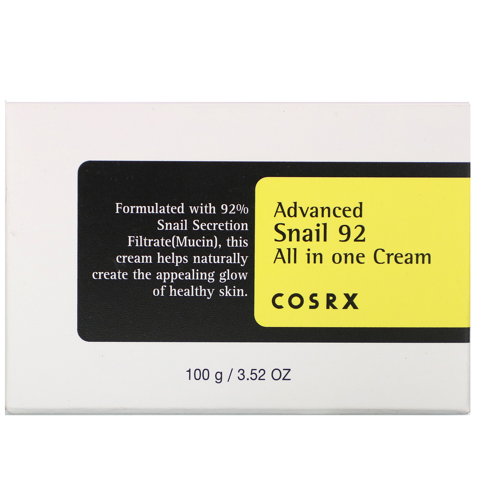 Cosrx, Caracol Tratamento Avançado 92, Creme Tudo Em Um, 100ml - Imagem 3