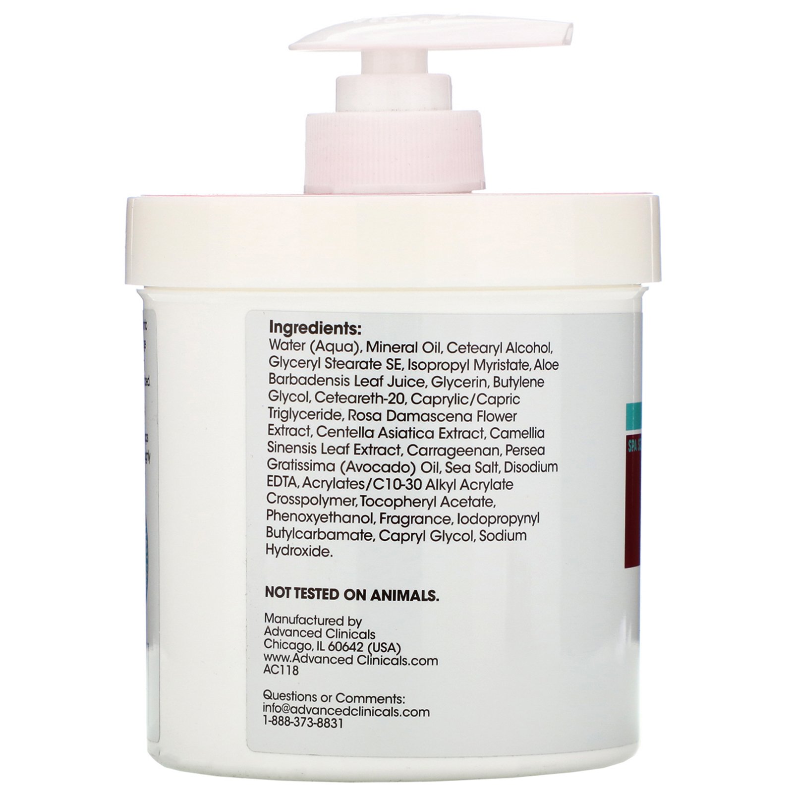 Advanced Clinicals, Anti-Aging Rescue Cream, Bulgarian Rose, 16 oz (454 g) - Imagem 2