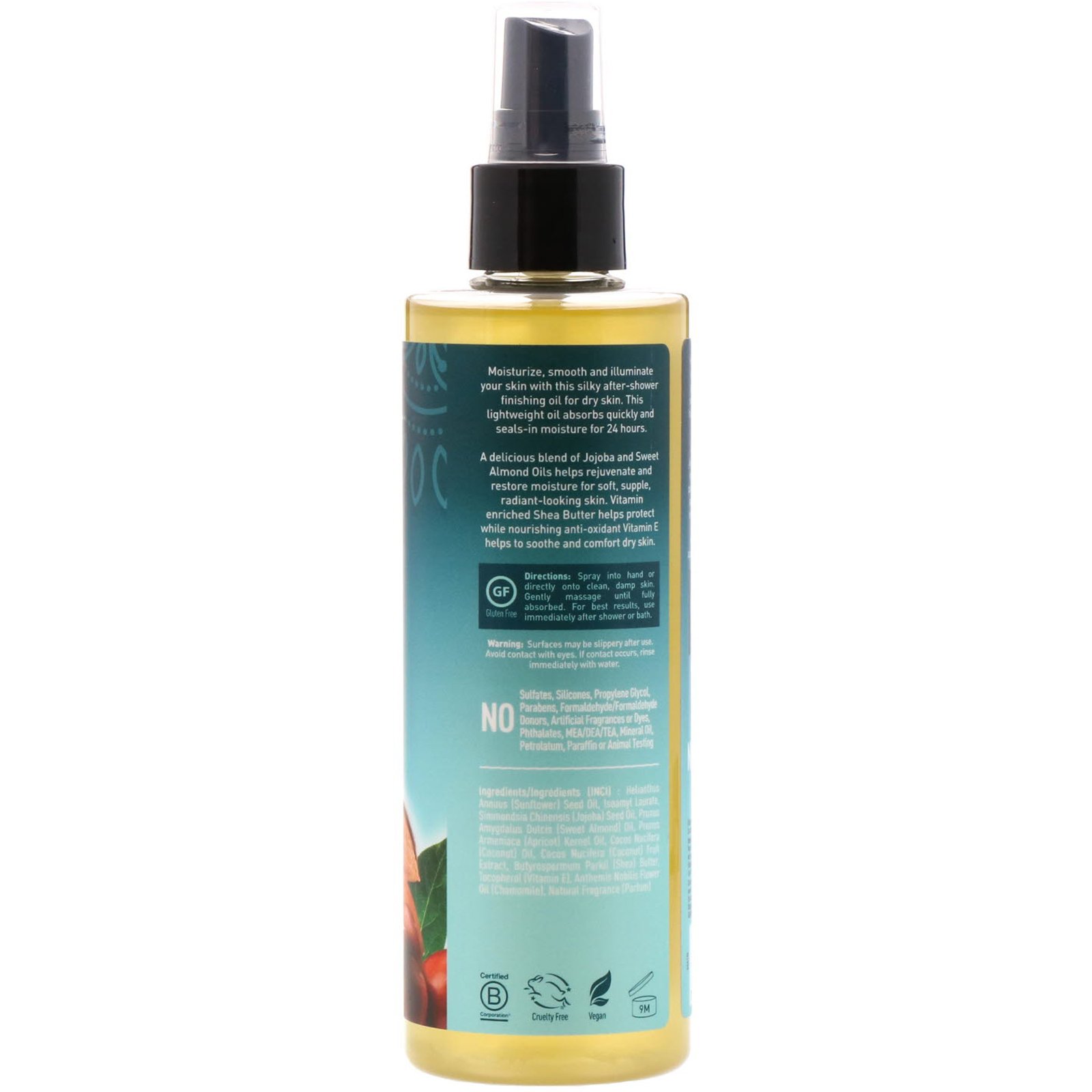Desert Essence, Jojoba & Sweet Almond Body Oil Spray, 8.28 fl oz (245 ml) - Imagem 2