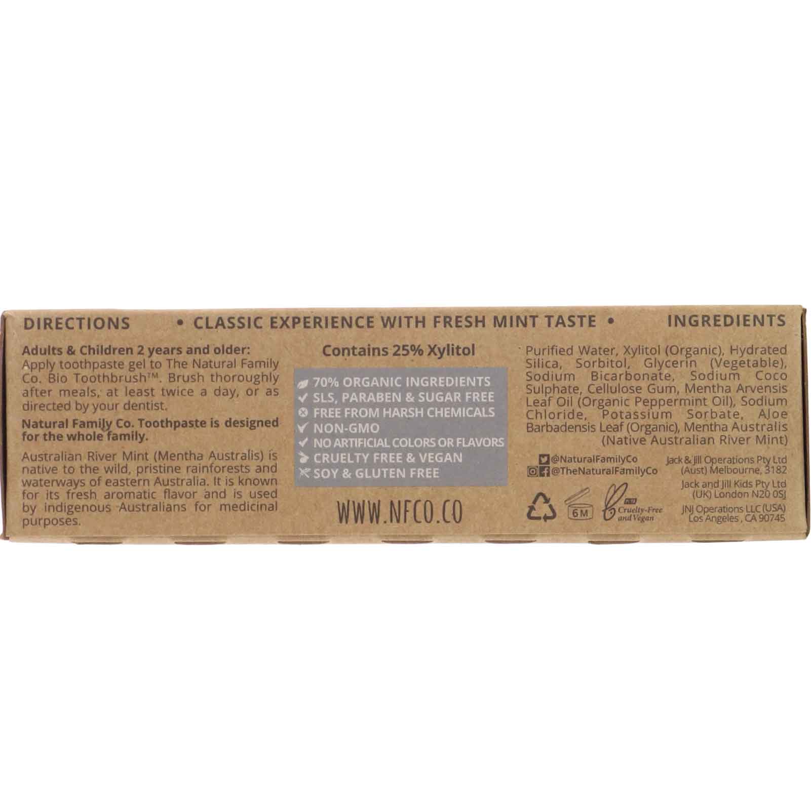 The Natural Family Co., Whitening & Glow Natural Toothpaste, Native Rivermint, 3.52 oz (100 g) - Imagem 2
