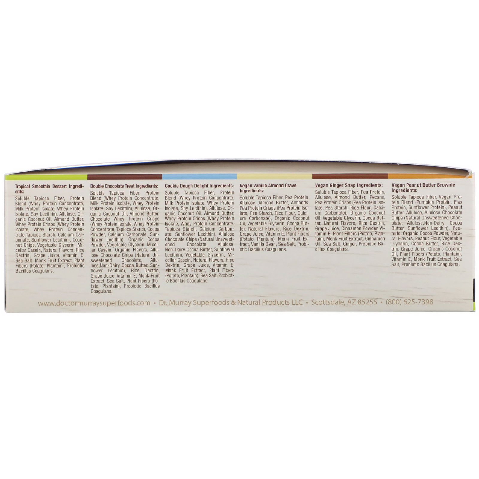 Dr. Murray's, Superfoods Protein Bars, Ultimate Protein Combo Pack, 12 Bars, 2.05 oz (58 g) Each - Imagem 5