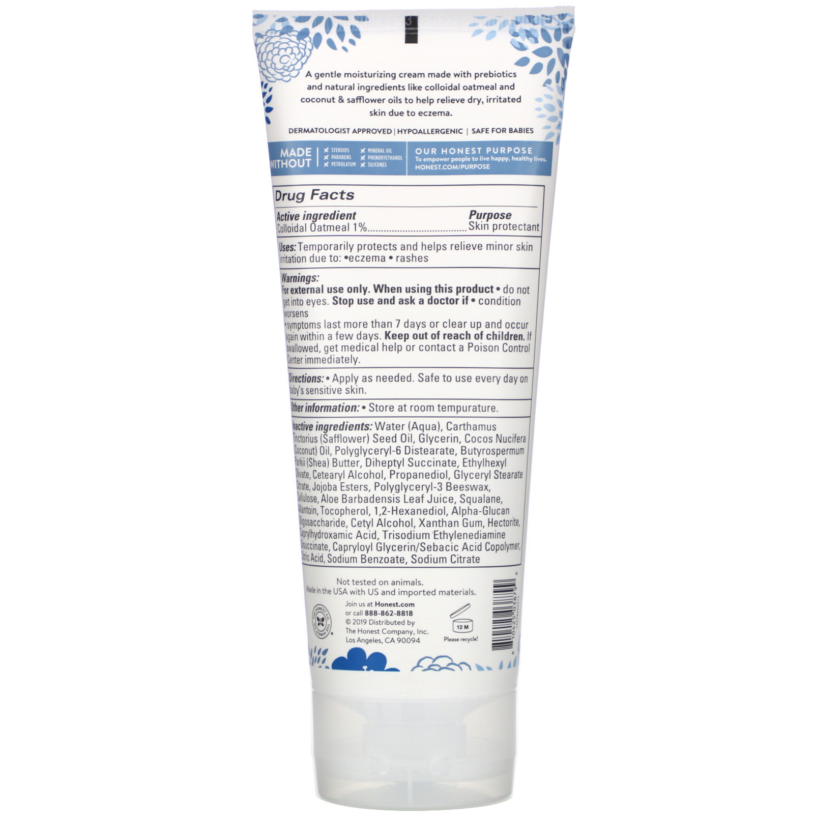 The Honest Company, Soothing Therapy Eczema Cream, 7.0 fl oz (207 ml) - Imagem 2