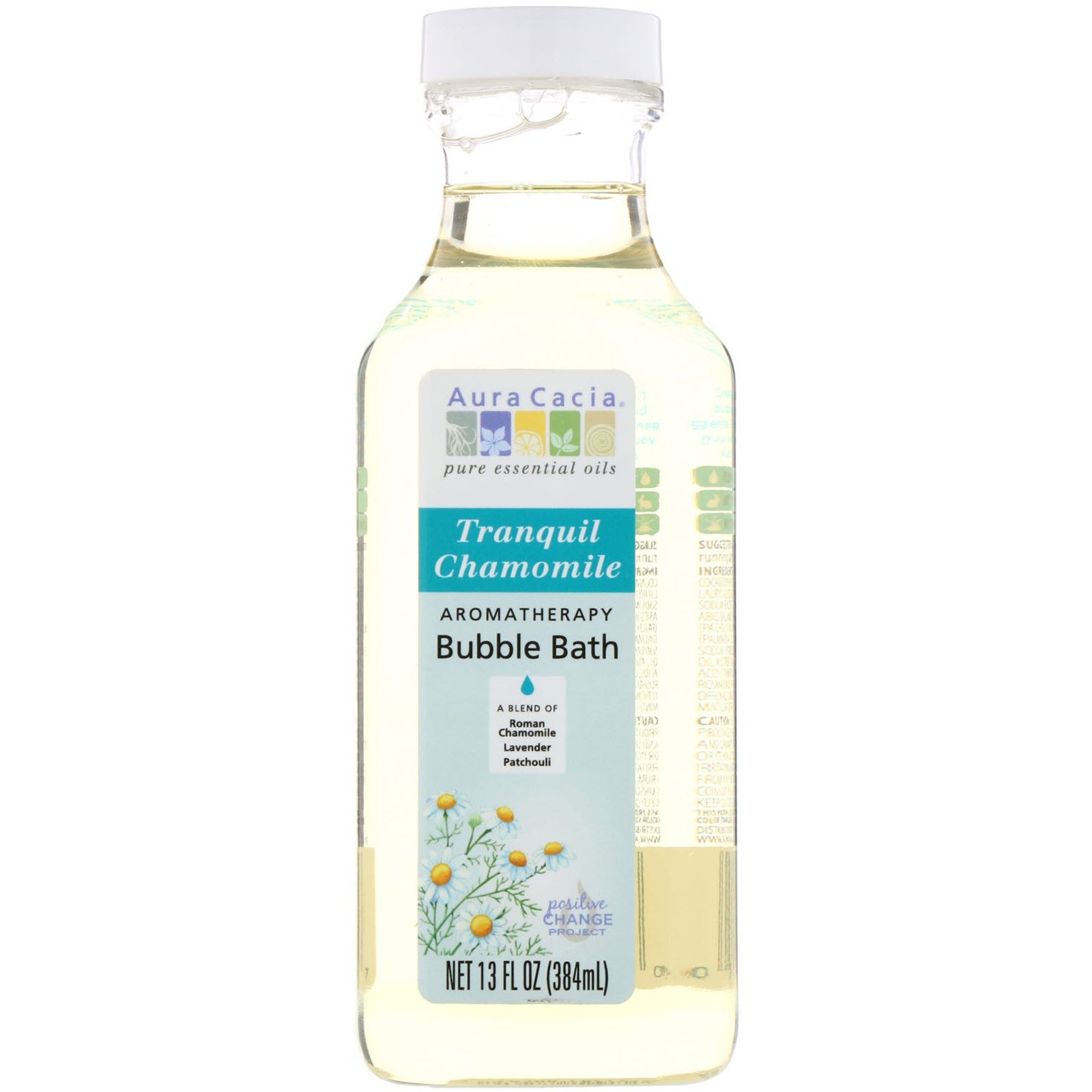 Aura Cacia, Banho de Espuma, Aromaterapia, Camomila Tranquila, 13 fl oz (384 ml)