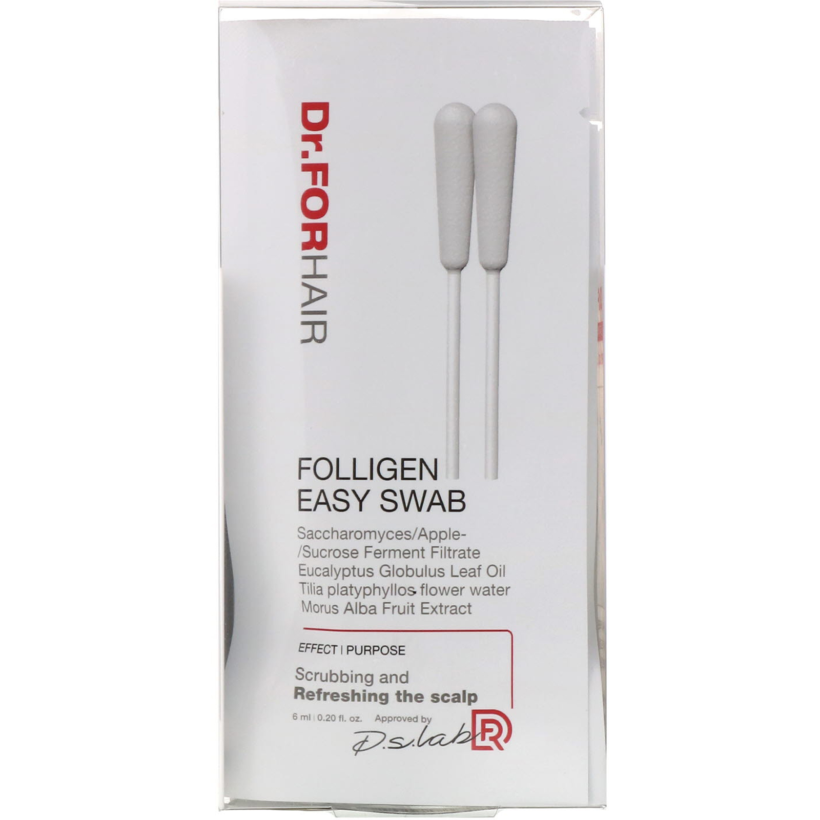 Dr.ForHair, Folligen Easy Swab, 10 Embalagens, 0,20 fl oz (6 ml) - Imagem 2