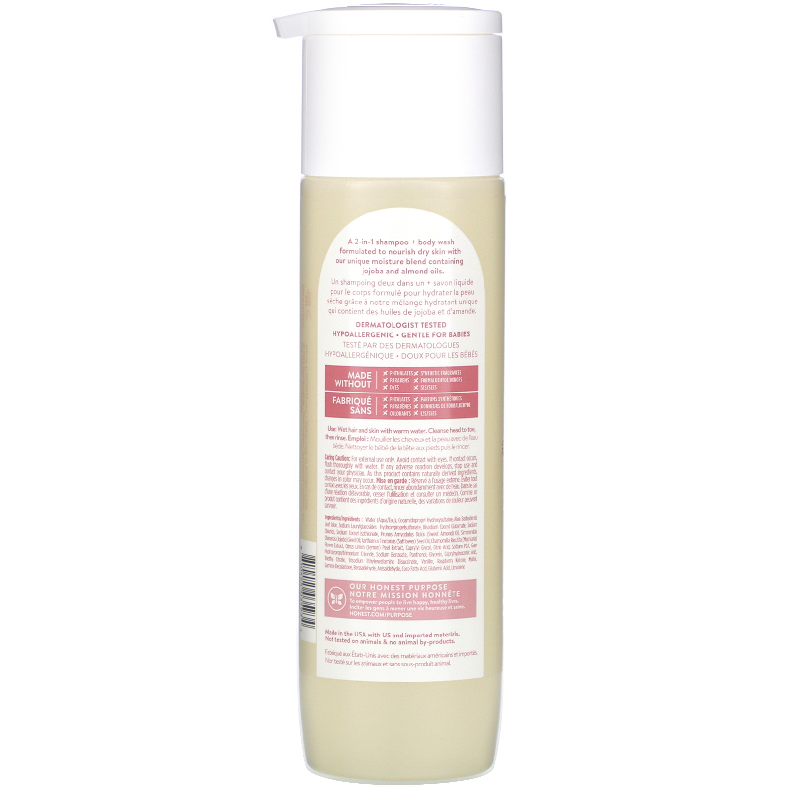 The Honest Company, Gently Nourishing Shampoo + Body Wash, Sweet Almond, 10.0 fl oz (295 ml) - Imagem 2
