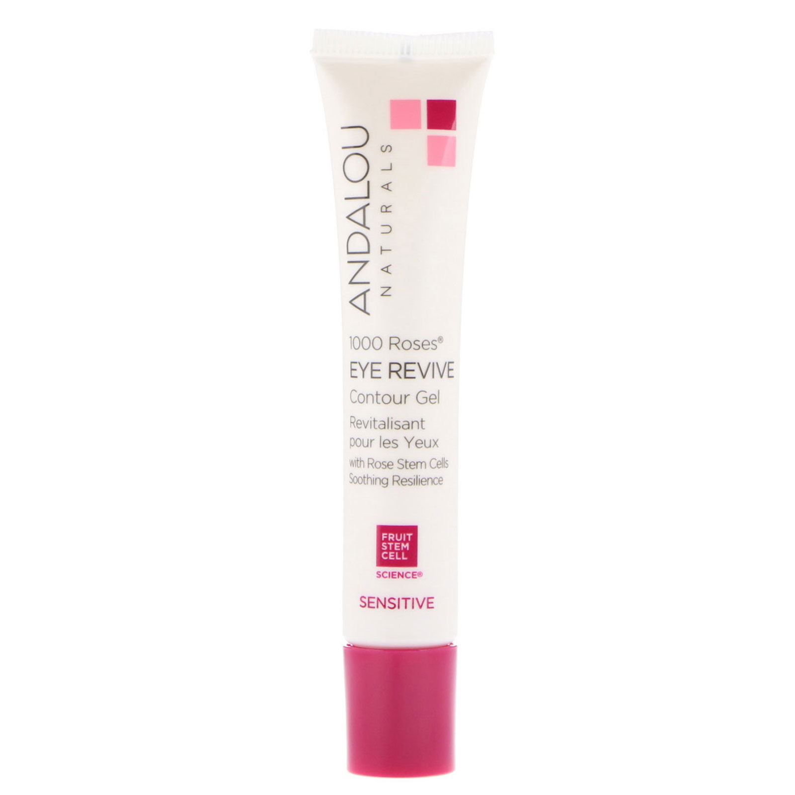 Andalou Naturals, 1000 Roses, Olhos Vivos Gel de Contorno, Sensível, 0,6 fl oz (18 ml) - Imagem 3