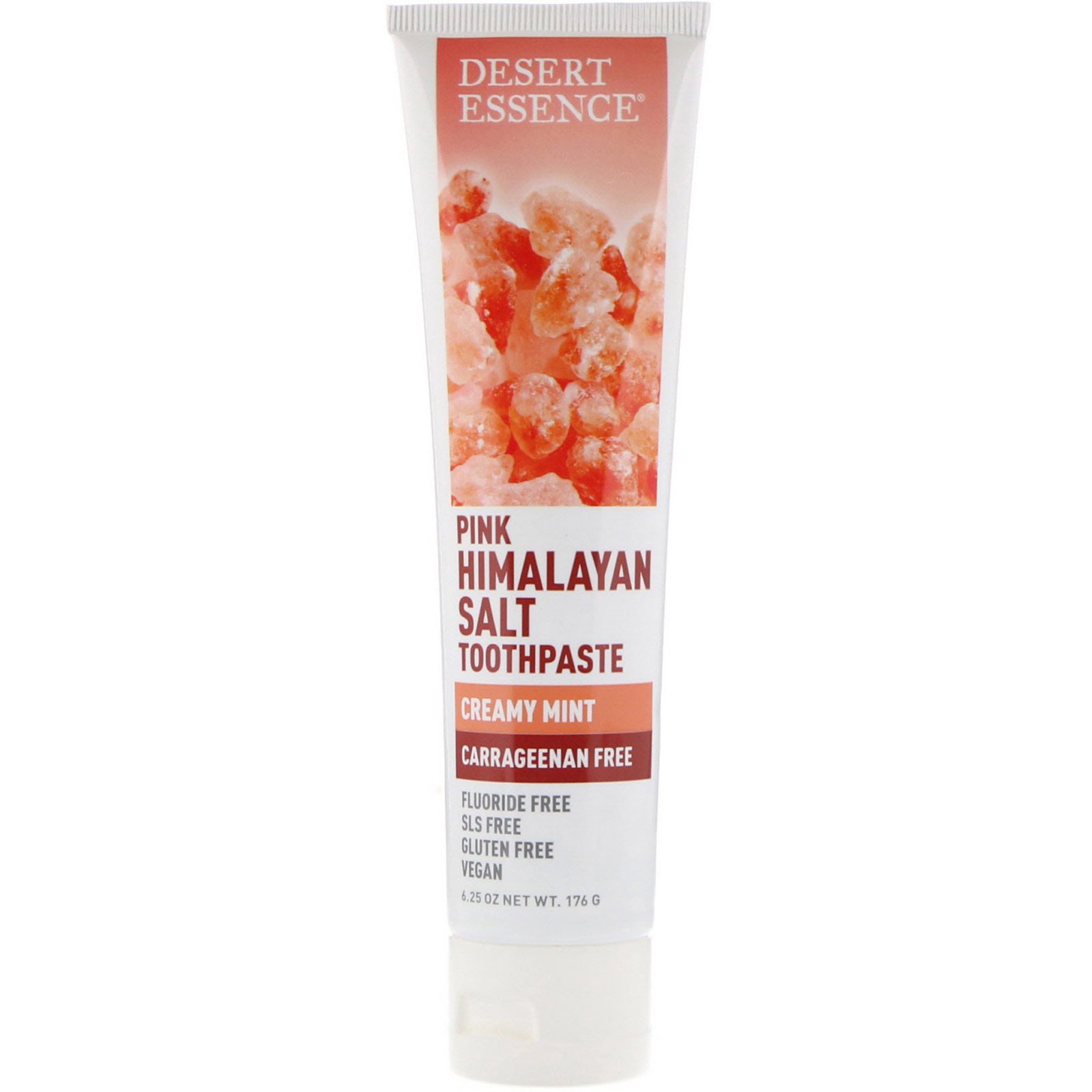 Desert Essence, Pink Himalayan Salt Toothpaste, Creamy Mint, 6.25 oz (176 g) - Imagem 3