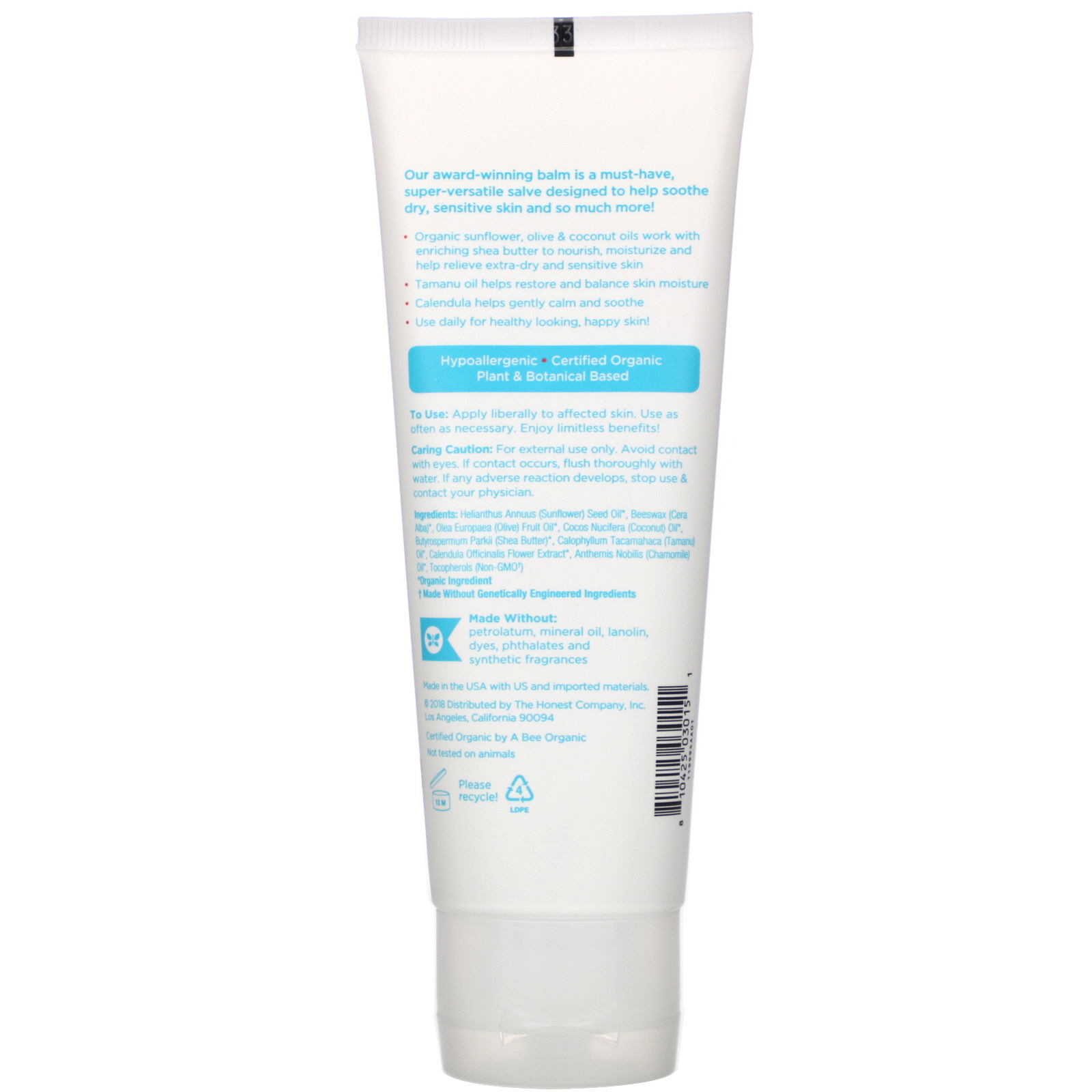 The Honest Company, Organic All Purpose Balm, 3.4 oz - Imagem 2