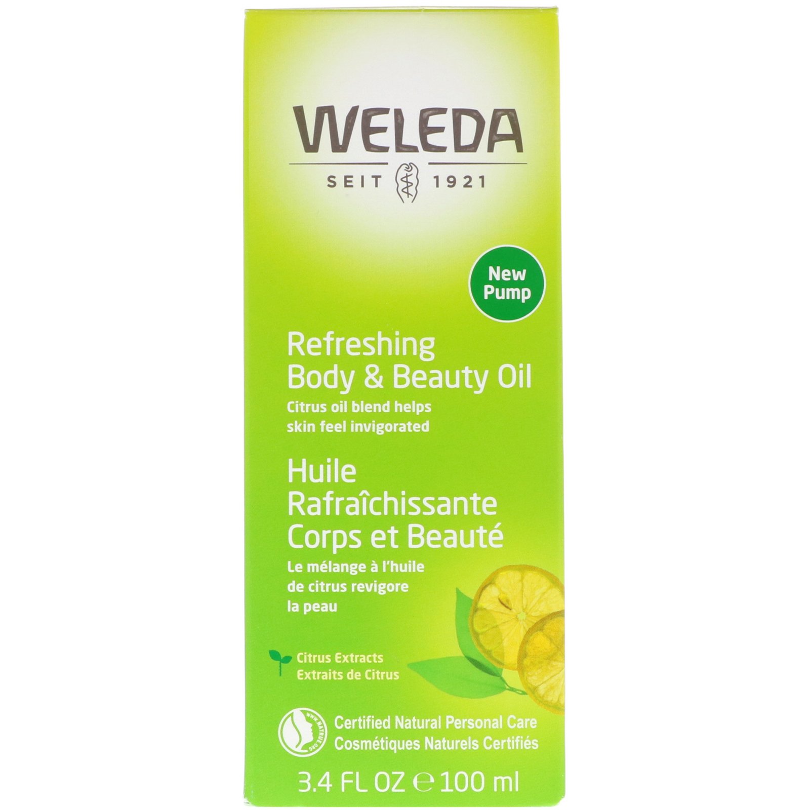 Weleda, Óleo renovador Corpo & Beleza, Extratos Cítricos, 3,4 fl oz (100 ml)