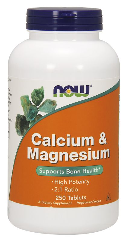 NOW Foods Calcium & Magnesium - 250 Tablets - Imagem 2