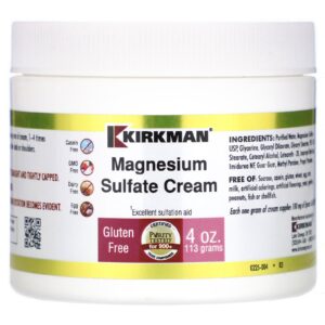 Comprar kirkman labs, creme de sulfato de magnésio, 4 oz (113 g) preço no brasil kirkman labs marcas a-z multivitamínico suplementos vitaminas suplemento importado loja 9 online promoção -