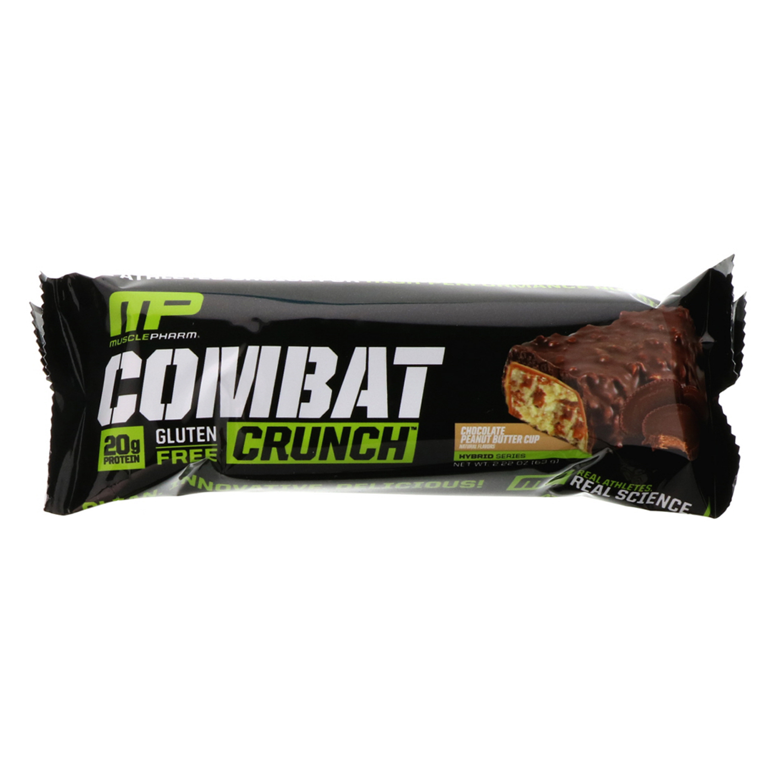 MusclePharm, Combat Crunch, Manteiga de Amendoim com Chocolate, 12 Barras, 63 g Cada - Imagem 4