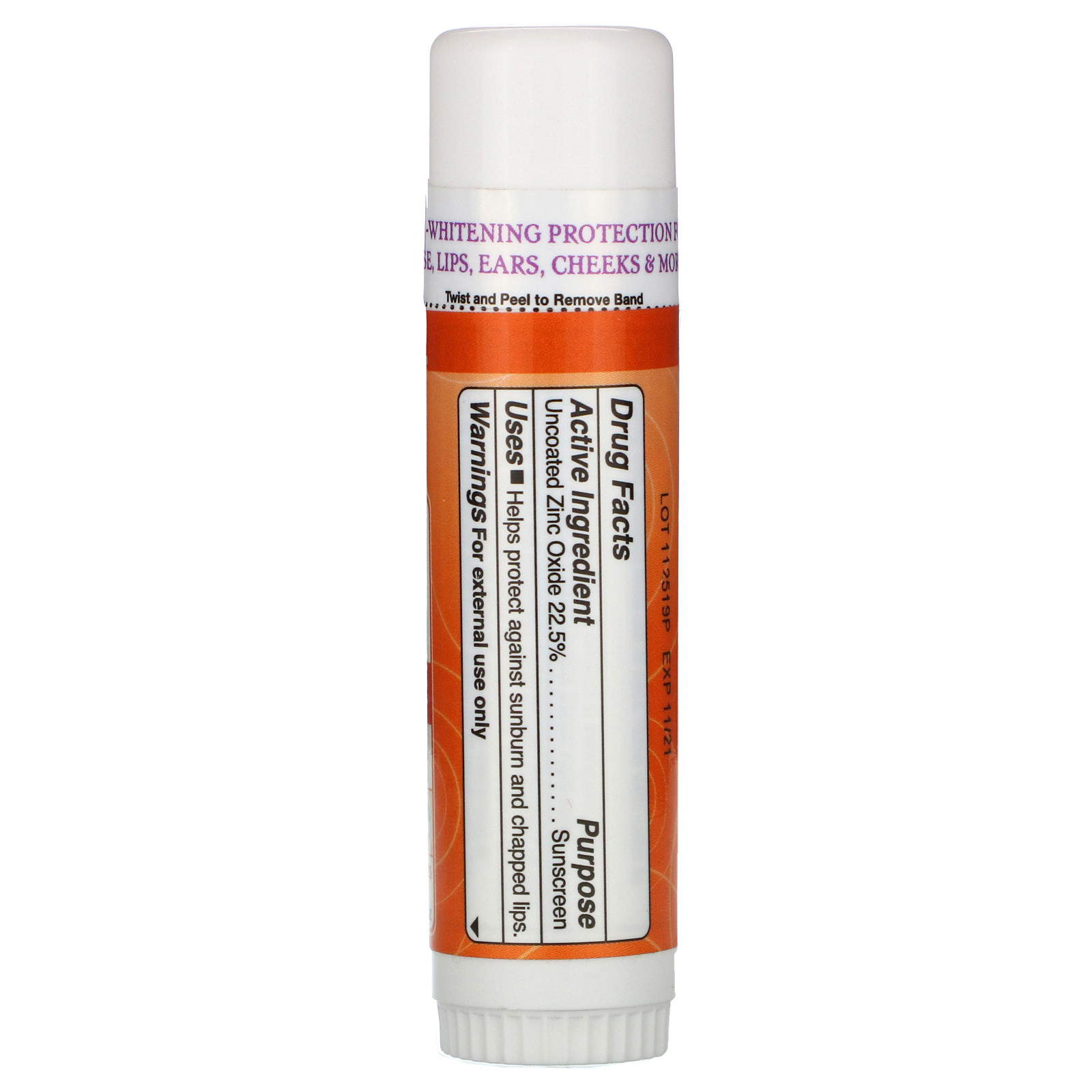 Badger Company, Kids, Natural Mineral Sunscreen Face Stick, SPF 35, Tangerine & Vanilla, 0.65 oz (18.4 g) - Imagem 2