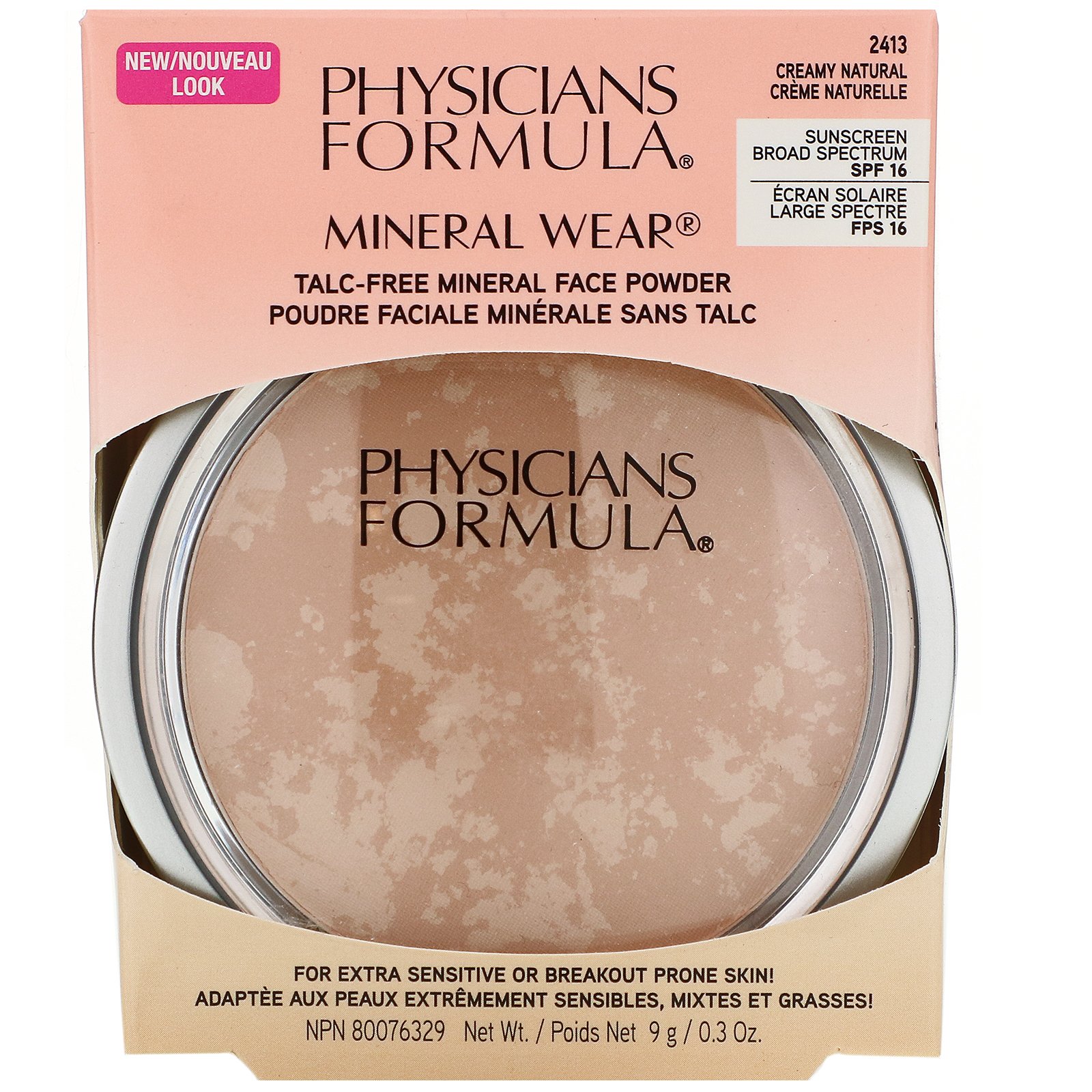 Physicians Formula, Mineral Wear, Face Powder, SPF 16, Creamy Natural, 0.3 oz (9 g) - Imagem 3