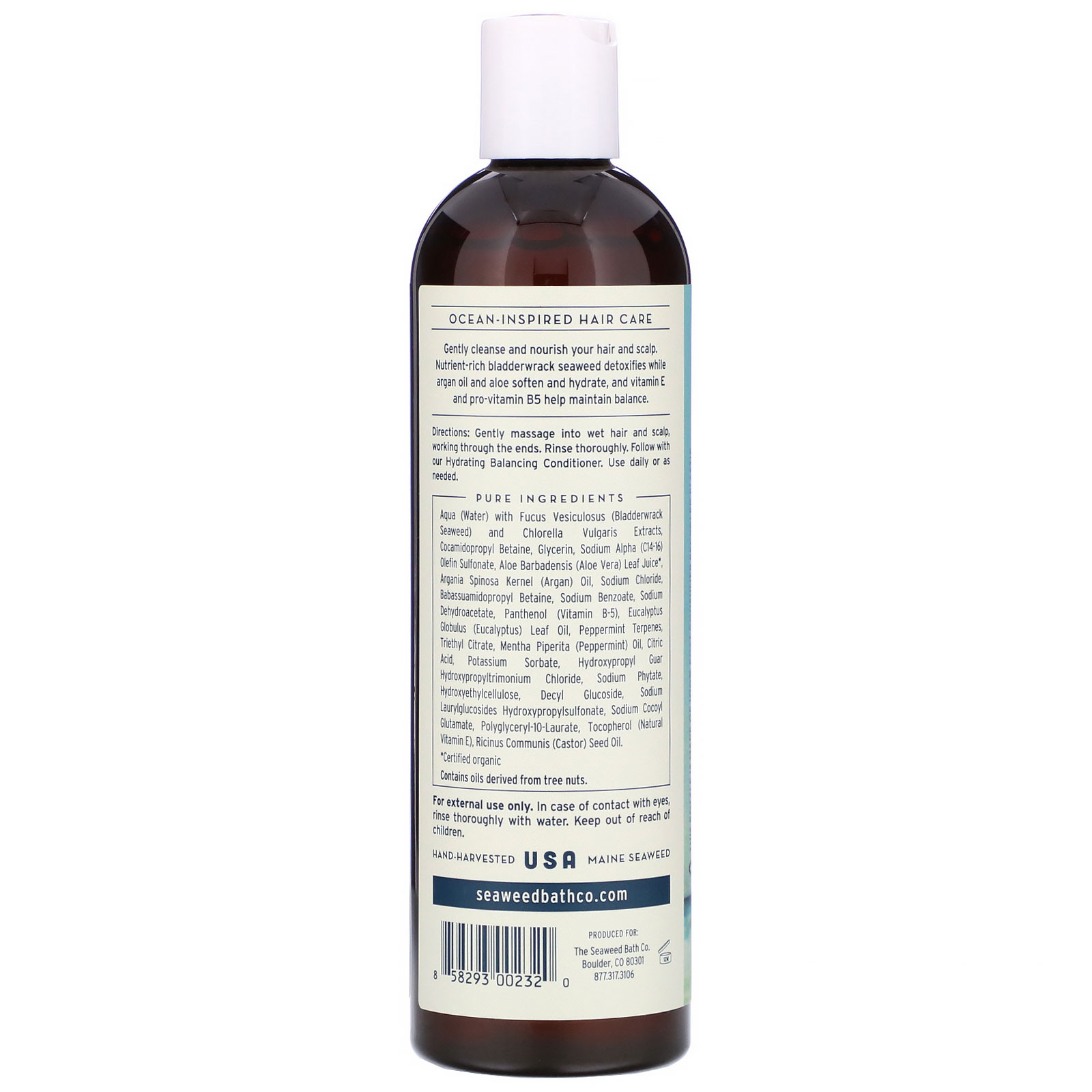 The Seaweed Bath Co., Hydrating Balancing Shampoo, Eucalyptus & Peppermint, 12 fl oz (354 ml) - Imagem 2