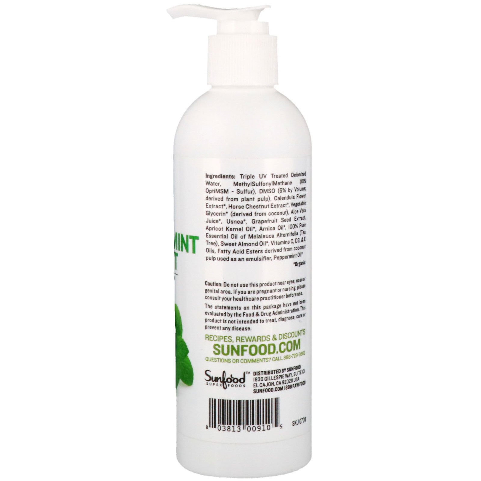 Sunfood, Linimento de Hortelã-pimenta à Moda Antiga, 8 fl oz (236,6 ml) - Imagem 2