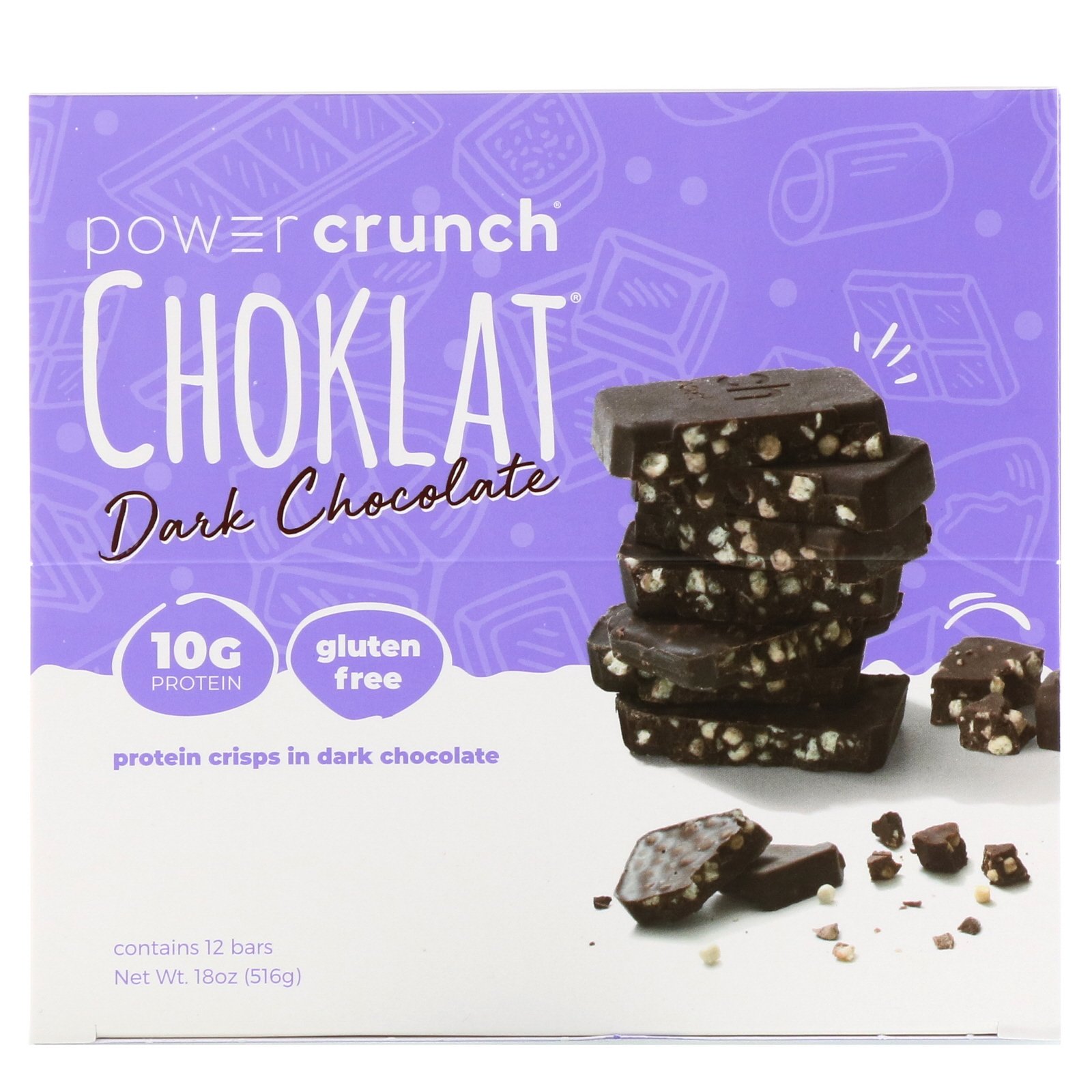 BNRG, Power Crunch Protein Energy Bar, Choklat, Chocolate Amargo, 12 Barrinhas, 43 g (1,54 oz) Cada - Imagem 2