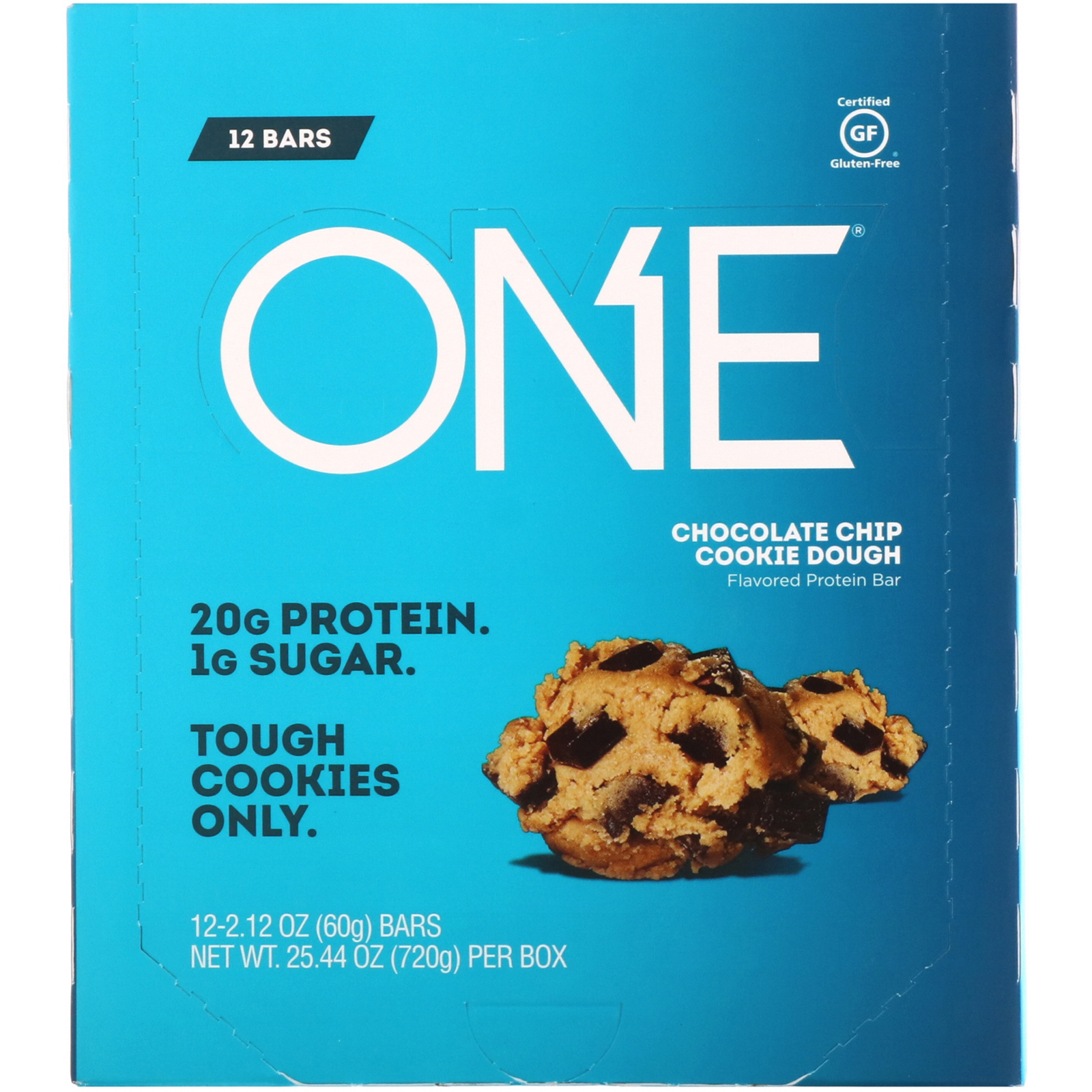 One Brands, ONE Bar, Chocolate Chip Cookie Dough, 12 Bars, 2.12 oz (60 g) Each - Imagem 2