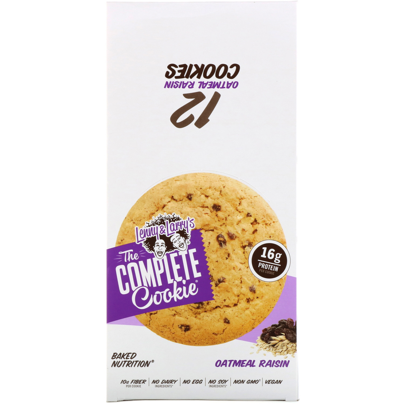 Lenny & Larry's, The COMPLETE Cookie, Oatmeal Raisin, 12 Cookies, 4 oz (113 g) Each - Imagem 2