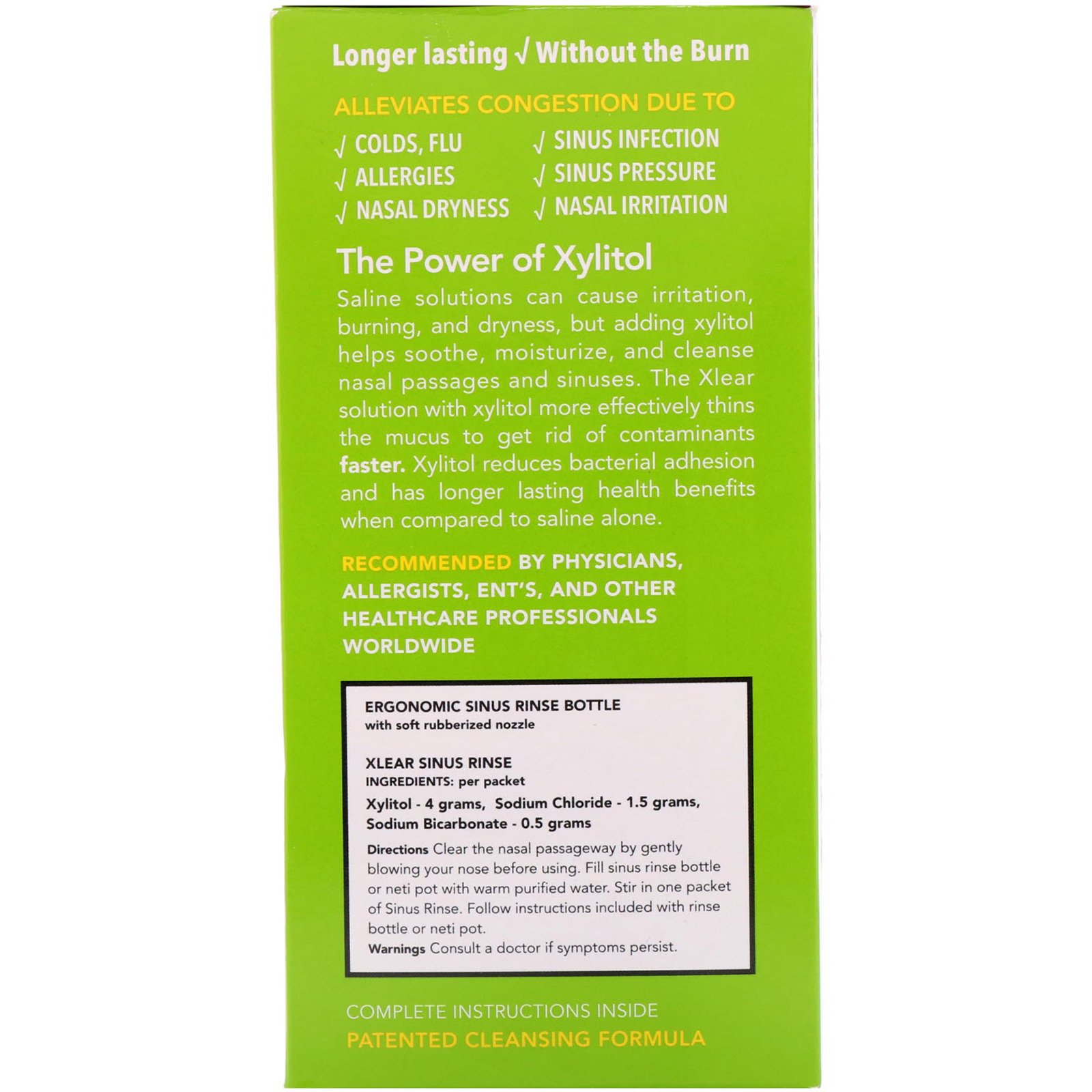 Xlear, Lavagem Natural de Seio Nasal com Xilitol, 1 kit - Imagem 2