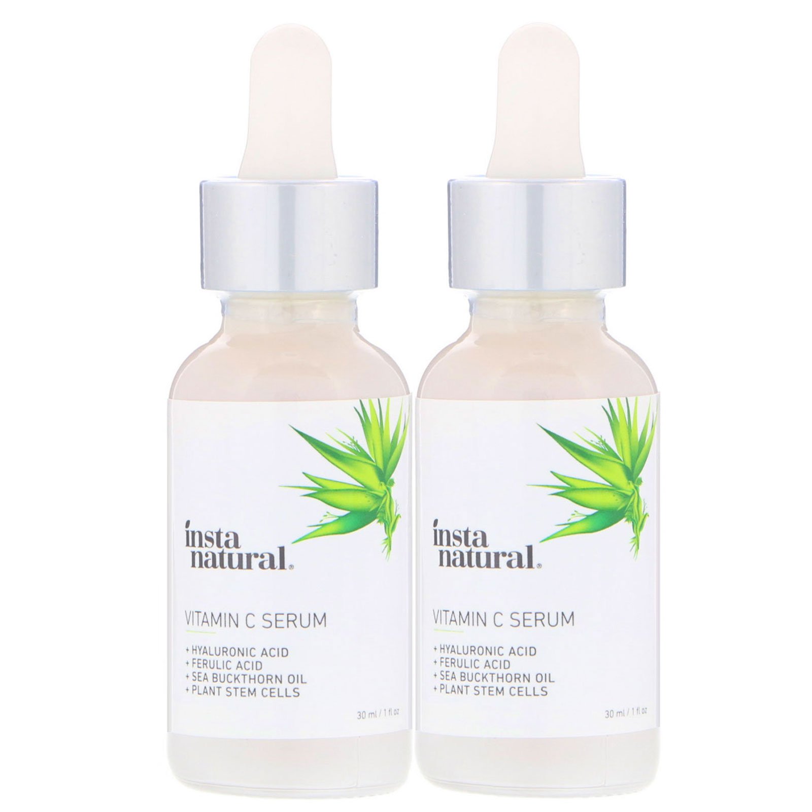 InstaNatural, Kit para a Pele de 2 Embalagens com Soro de Vitamina C, 2 Pacotes, 30 ml (1 fl oz) Cada - Imagem 3