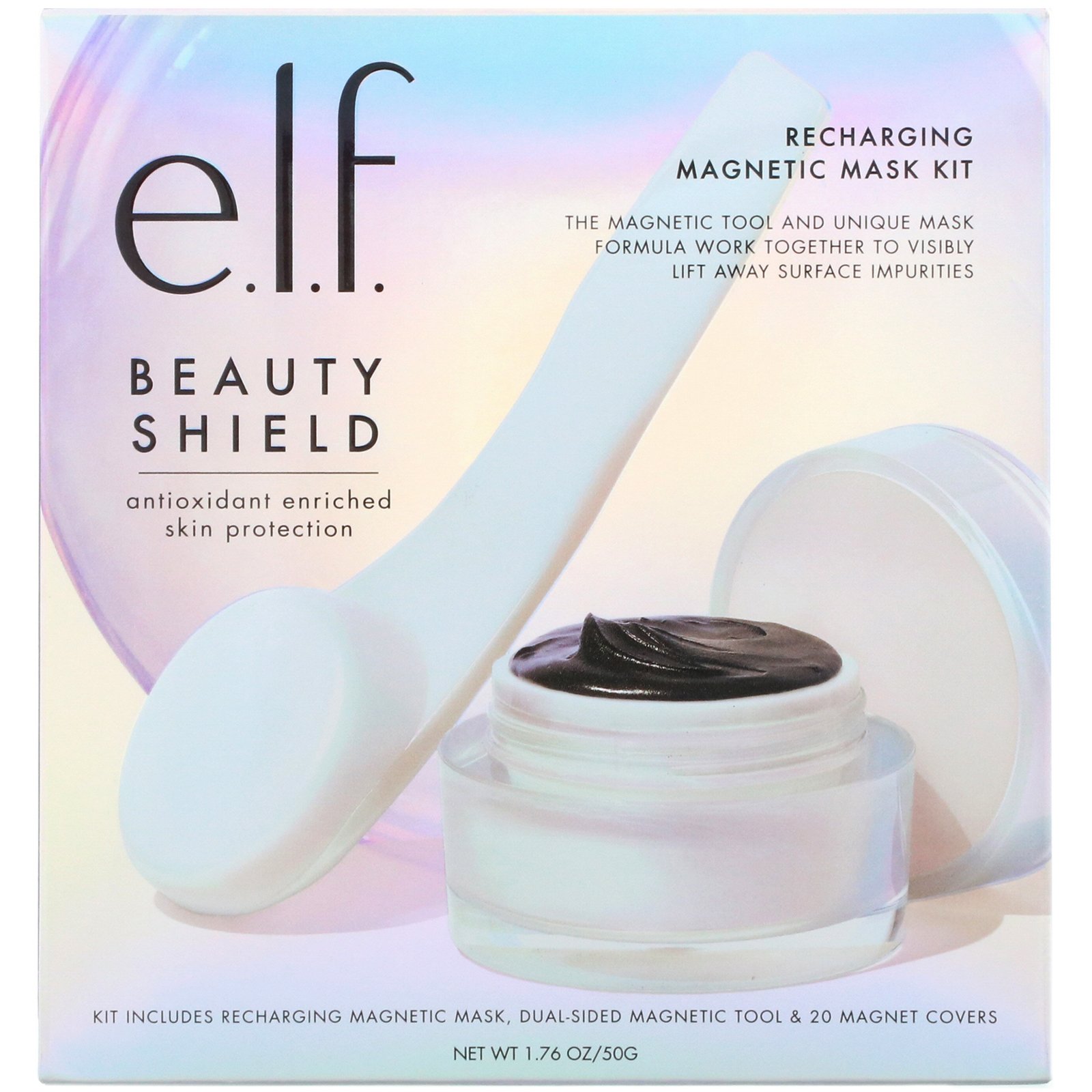 E.L.F., Kit de Máscara Magnética para Recarga da Blindagem de Beleza, 50 g - Imagem 2