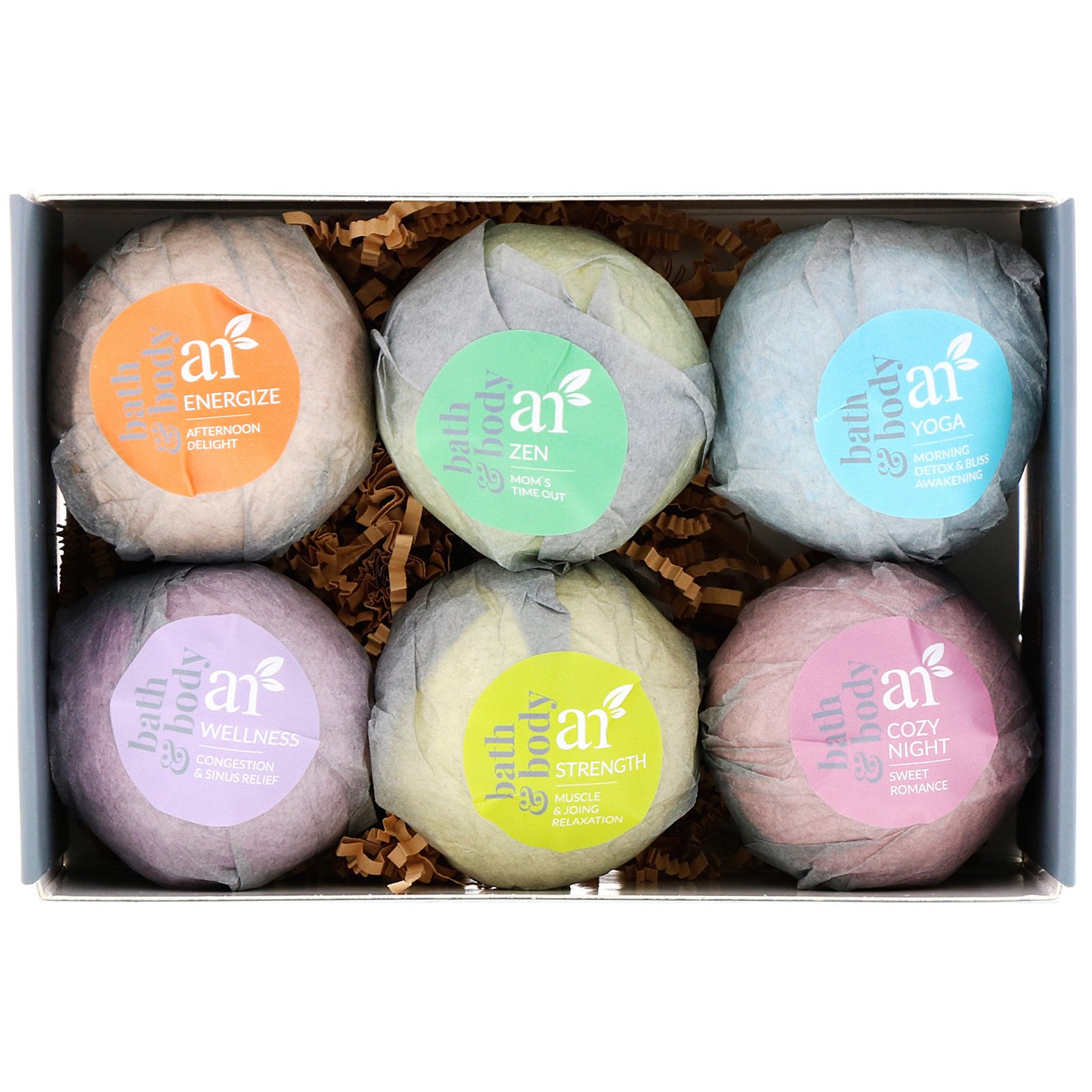 Artnaturals, Esferas Efervescentes para o Banho, 6 Esferas Efervescentes, 4 oz (113 g) Cada
